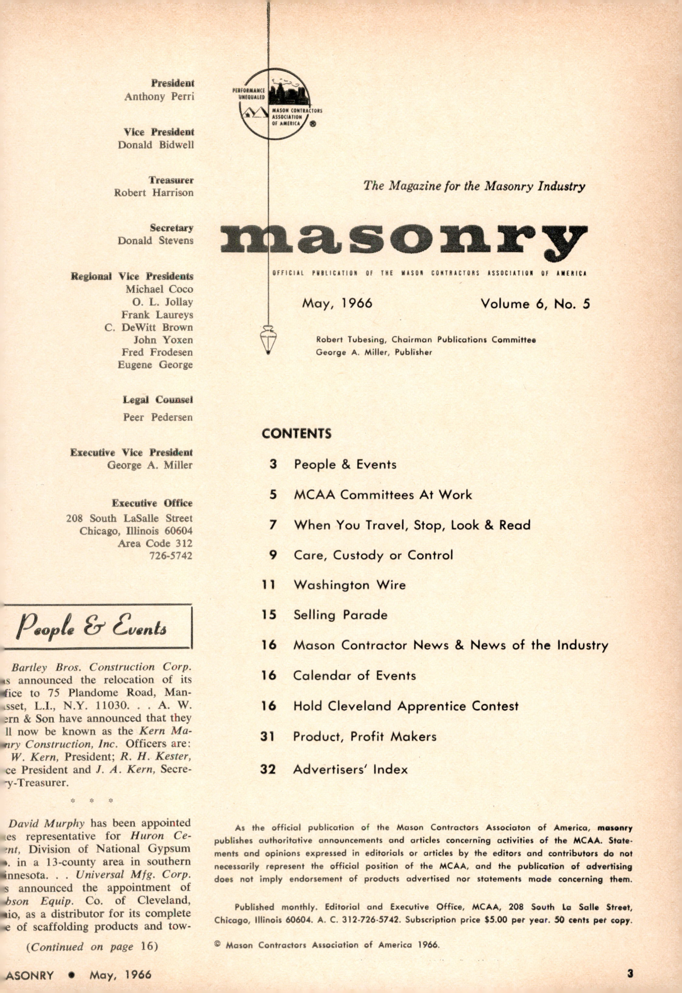 Masonry Magazine May 1966 Page. 3