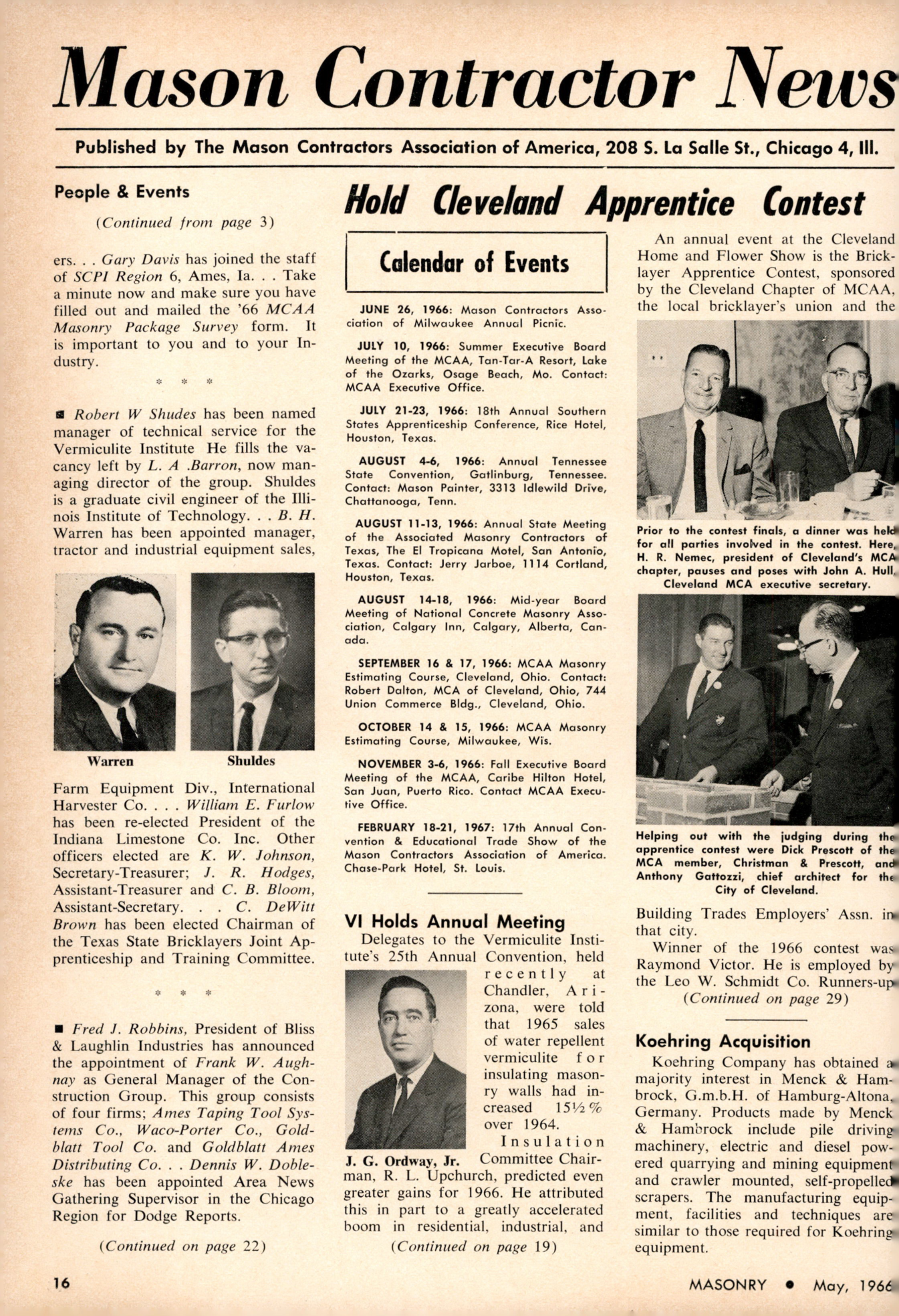 Masonry Magazine May 1966 Page. 16