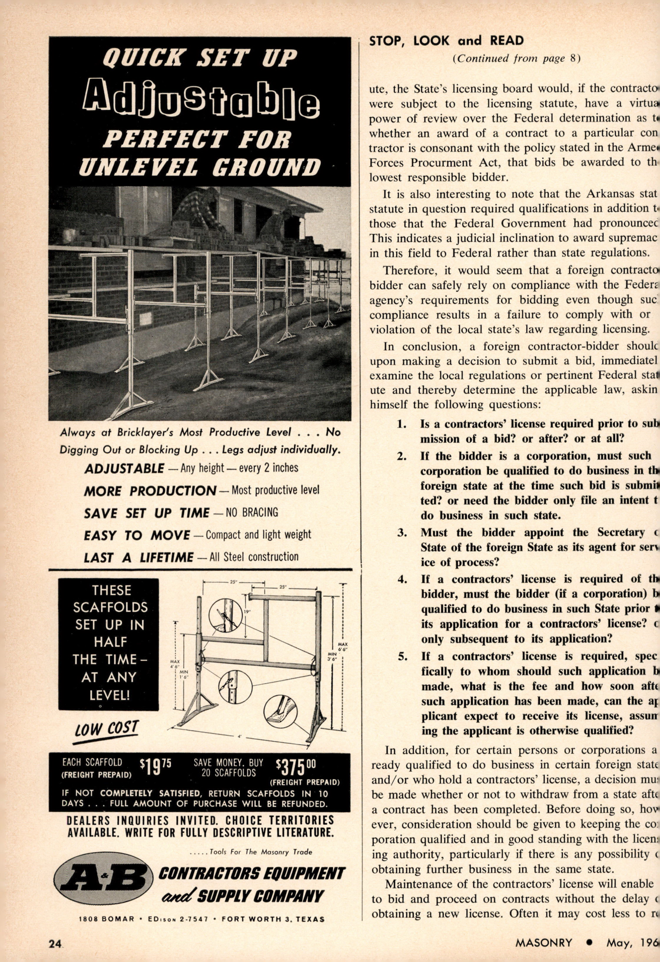 Masonry Magazine May 1966 Page. 24