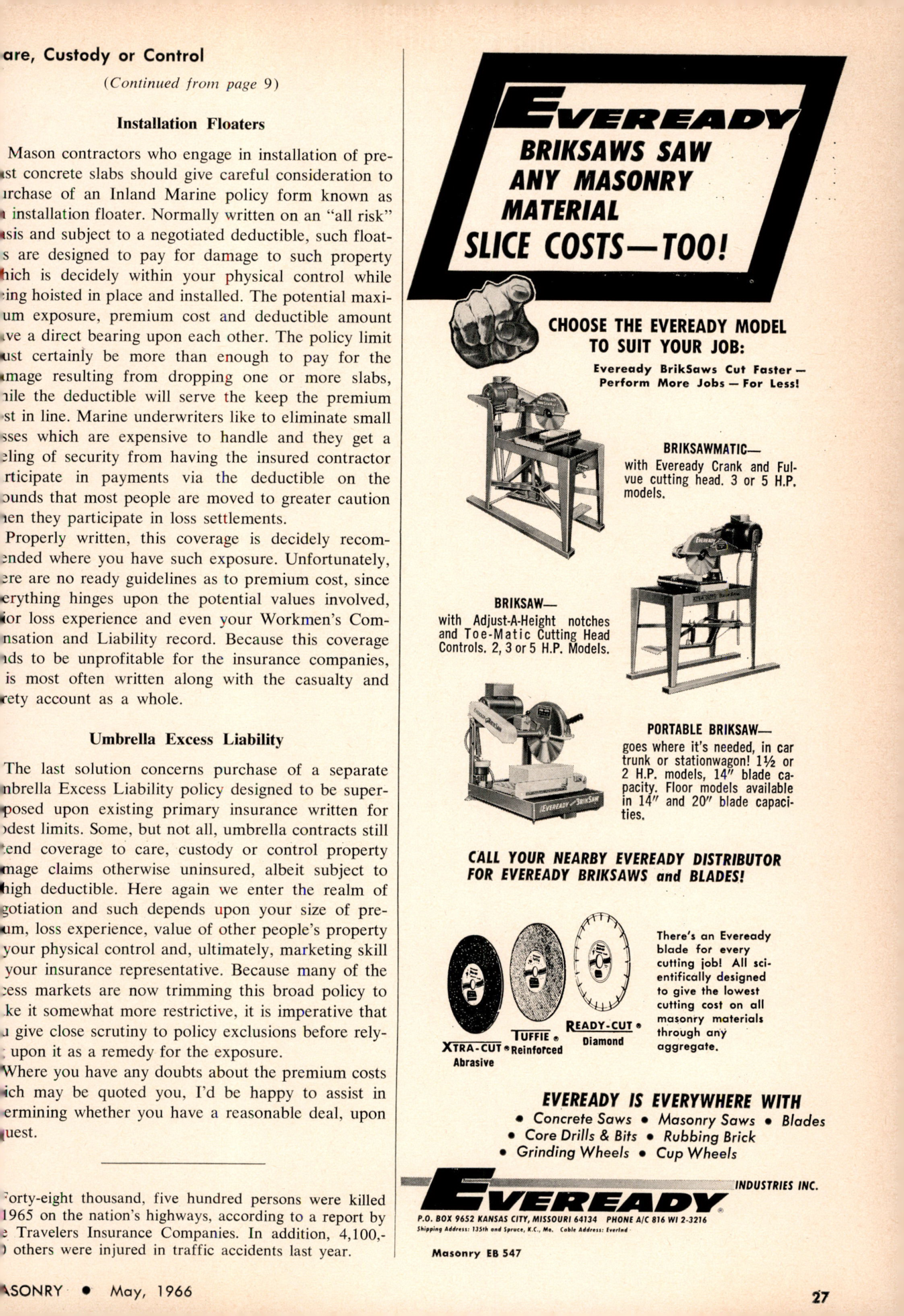 Masonry Magazine May 1966 Page. 27