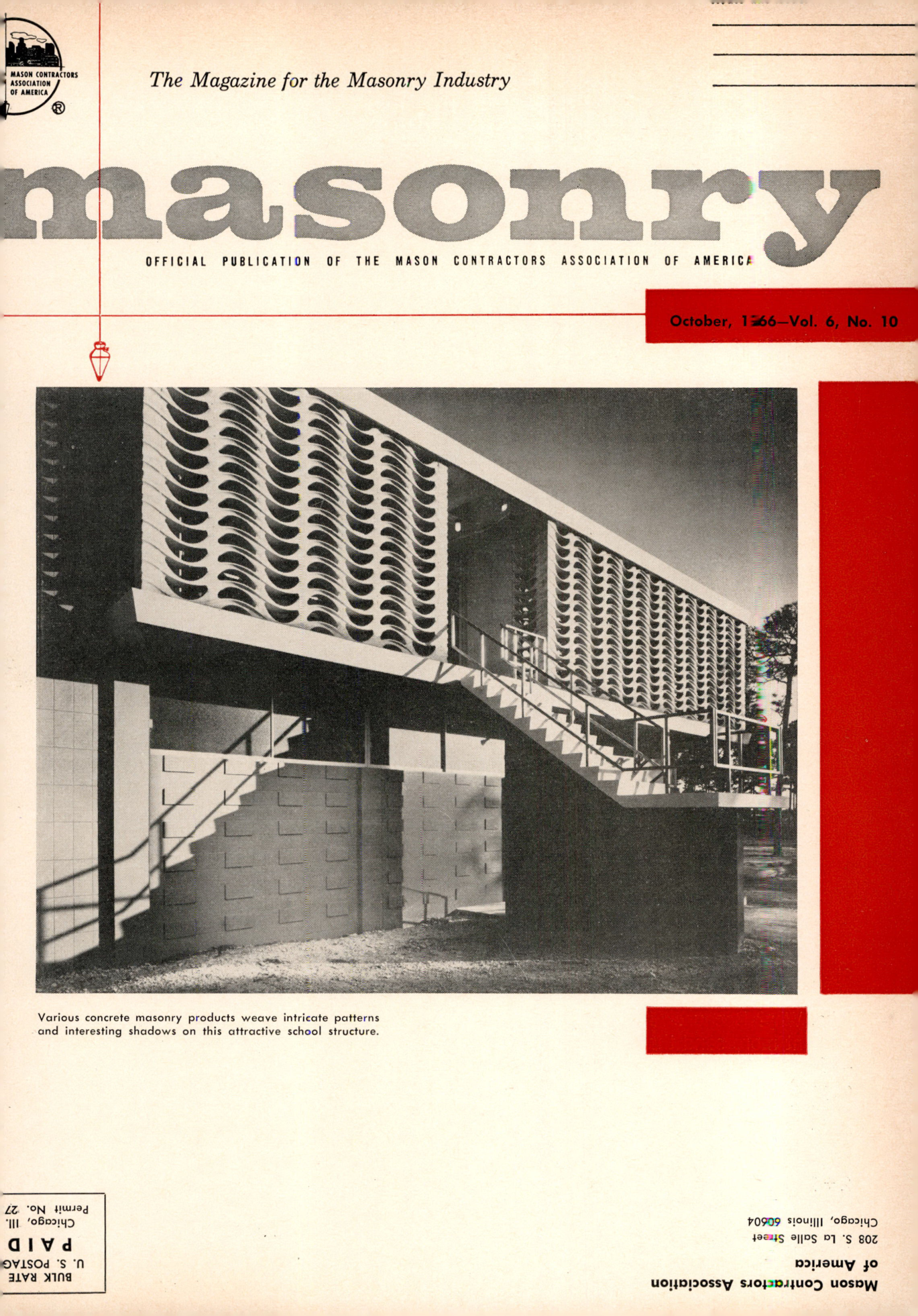 Masonry Magazine October 1966 Page. 1