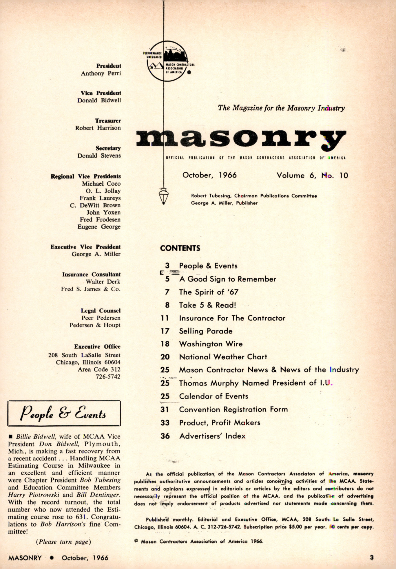 Masonry Magazine October 1966 Page. 3