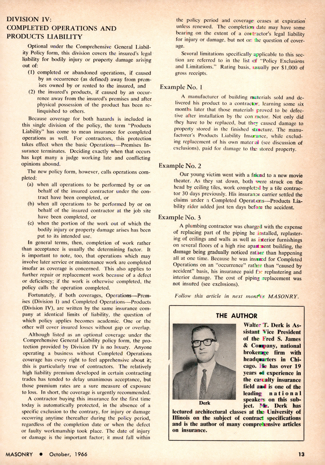 Masonry Magazine October 1966 Page. 13