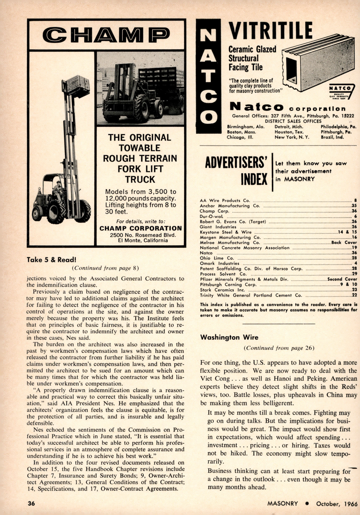 Masonry Magazine October 1966 Page. 36