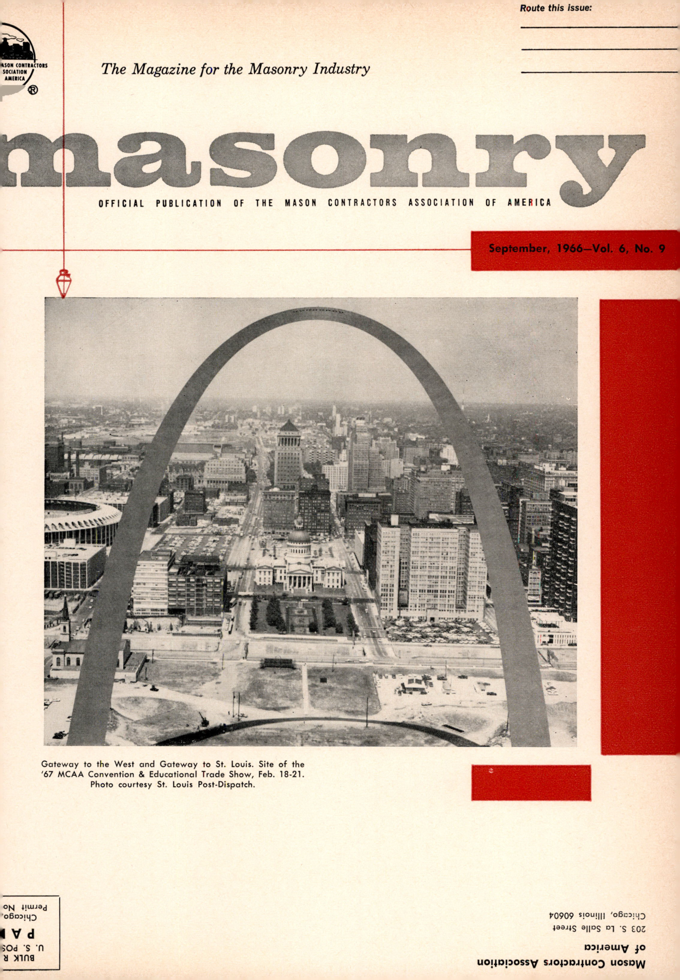 Masonry Magazine September 1966 Page. 1