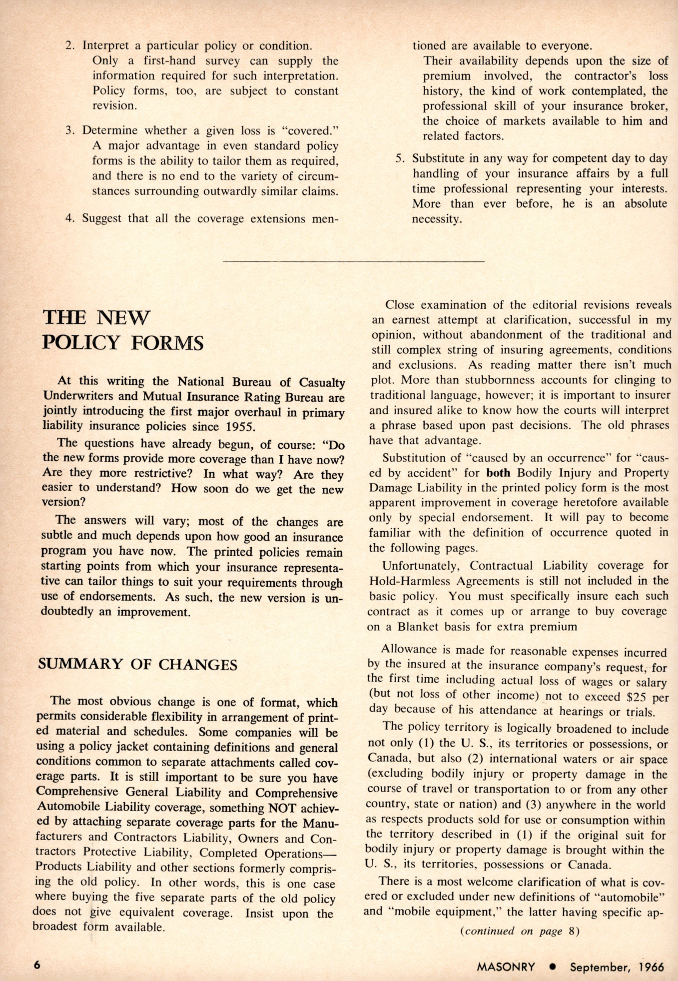 Masonry Magazine September 1966 Page. 6