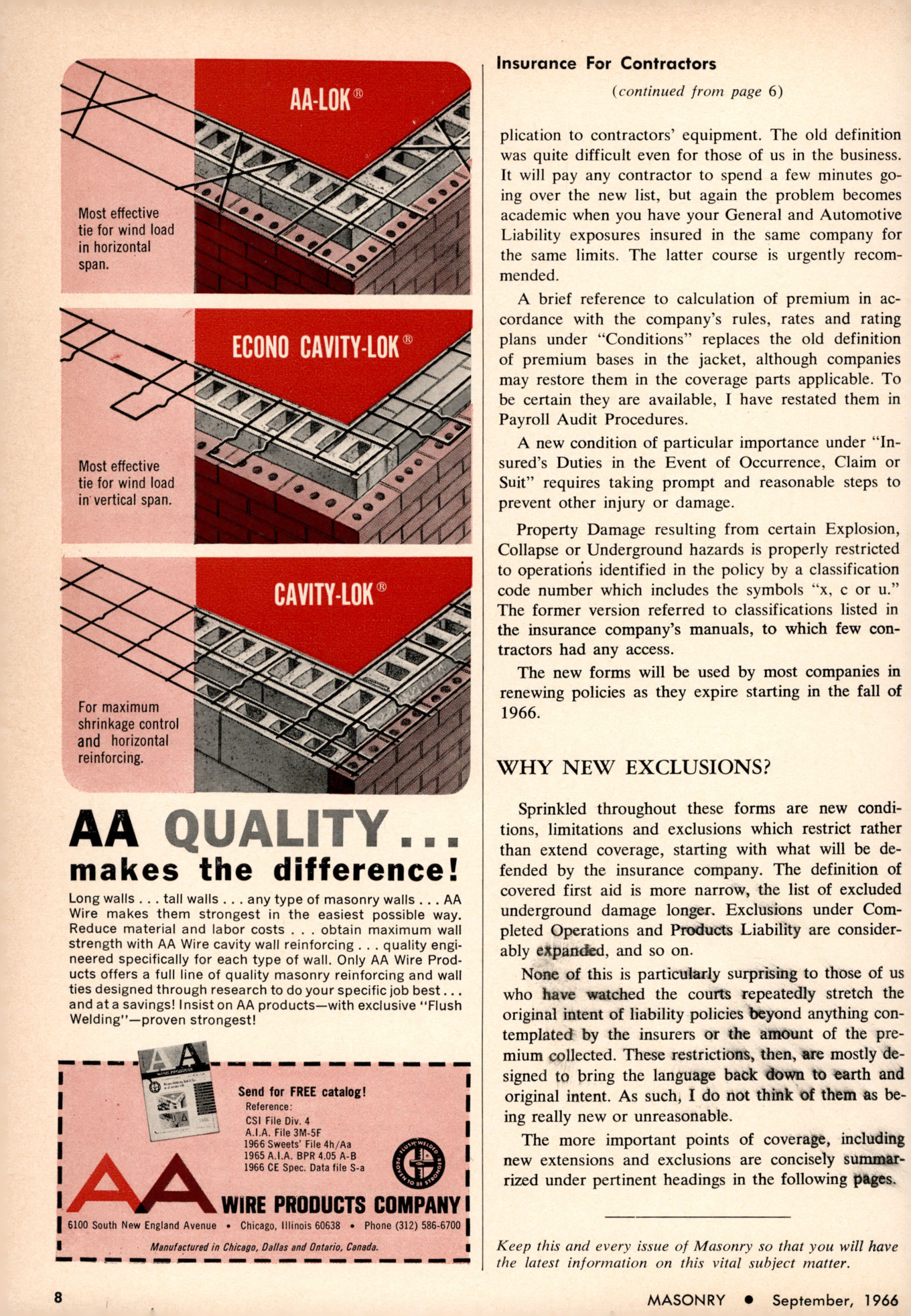 Masonry Magazine September 1966 Page. 8