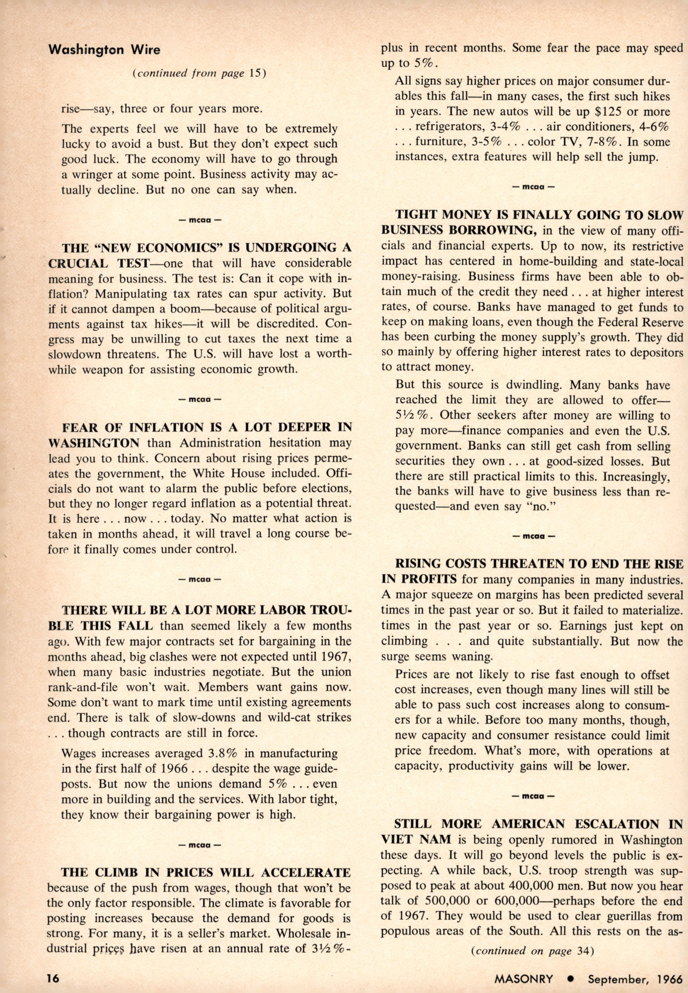 Masonry Magazine September 1966 Page. 16