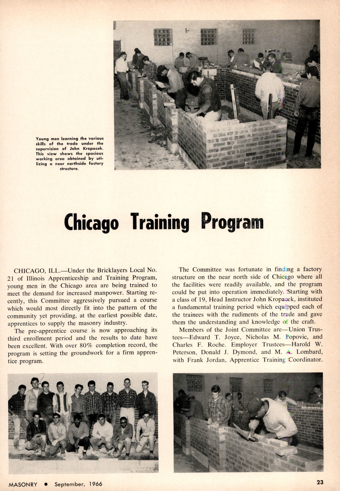Masonry Magazine September 1966 Page. 23