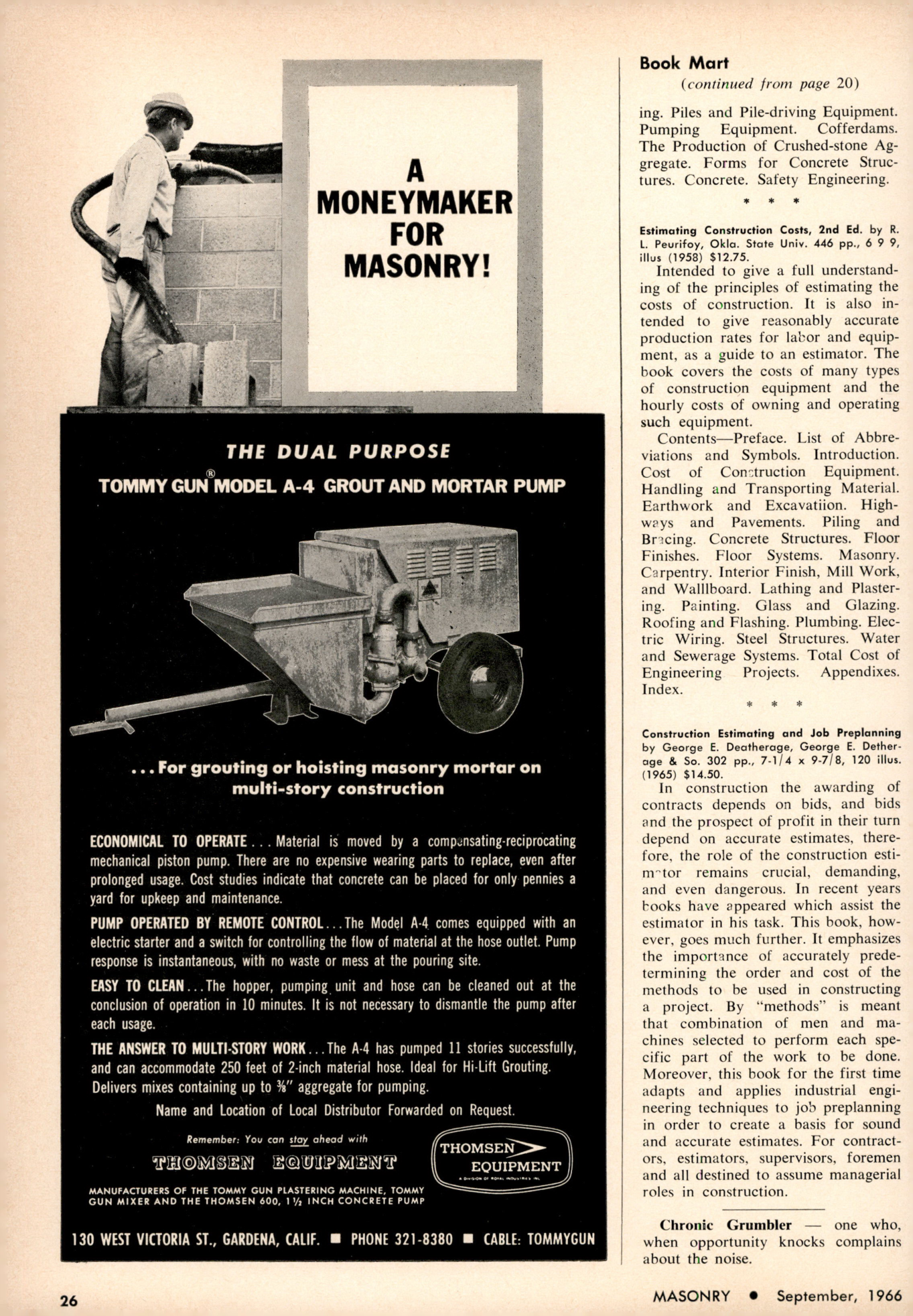 Masonry Magazine September 1966 Page. 26