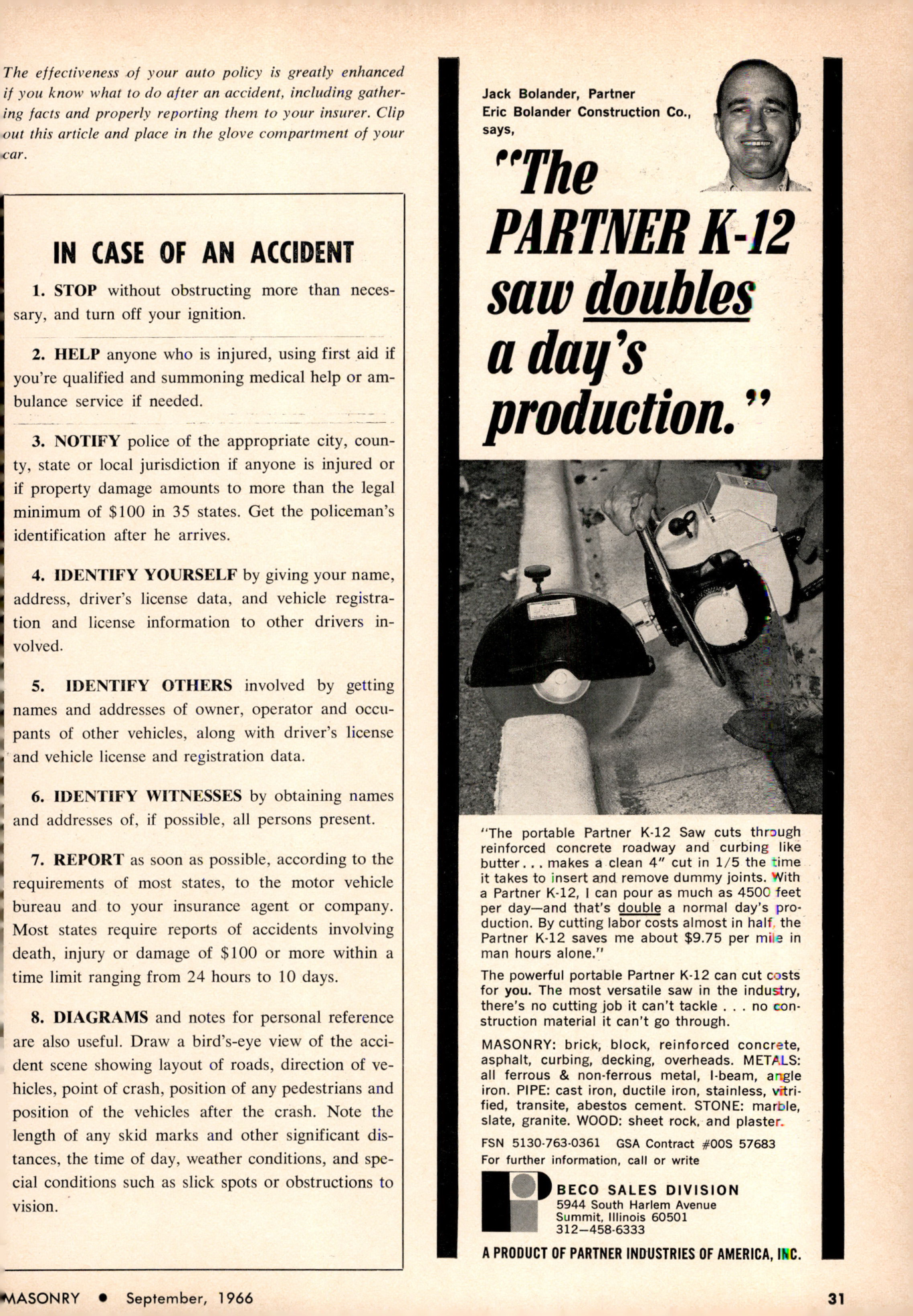 Masonry Magazine September 1966 Page. 31