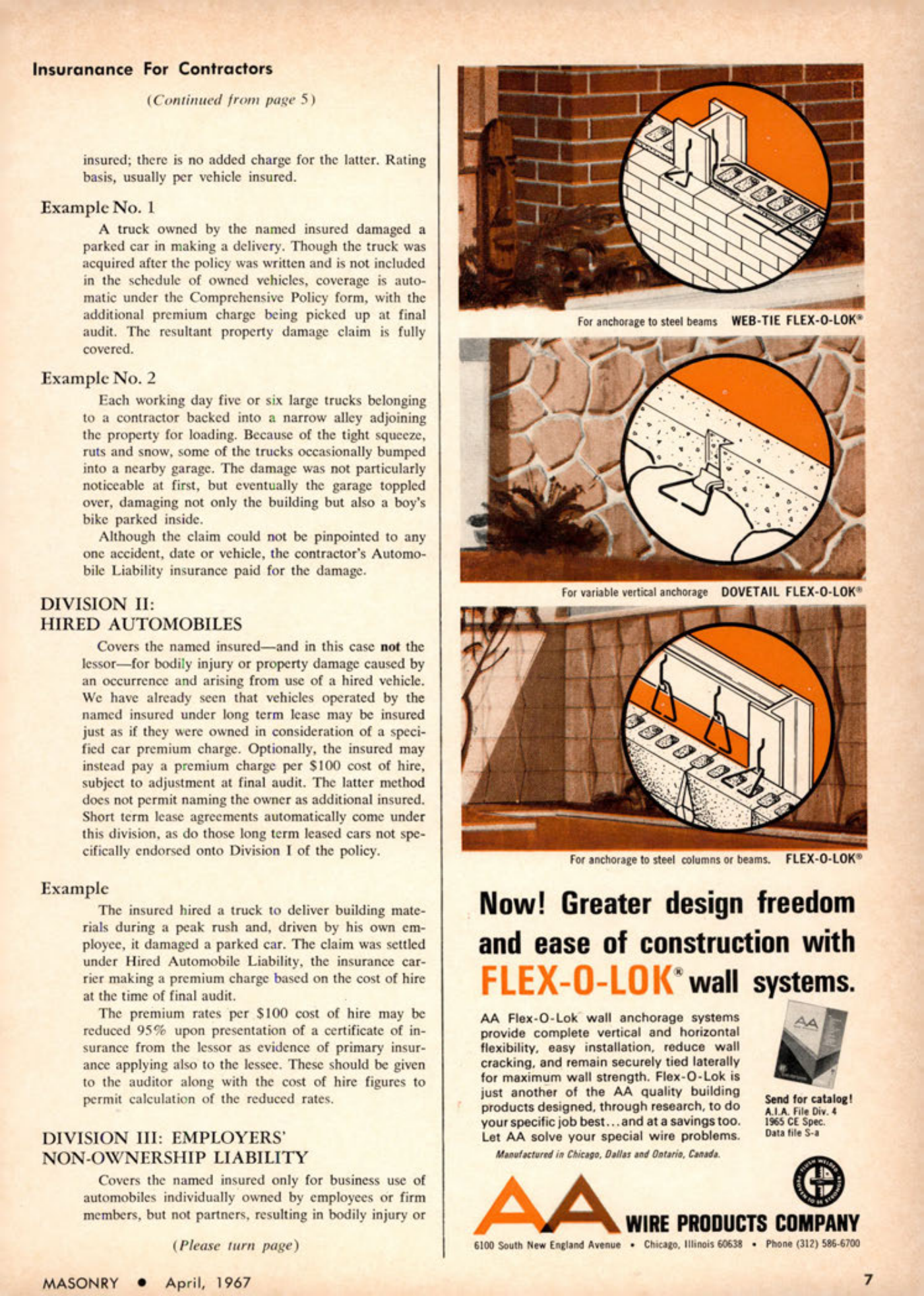 Masonry Magazine April 1967 Page. 7