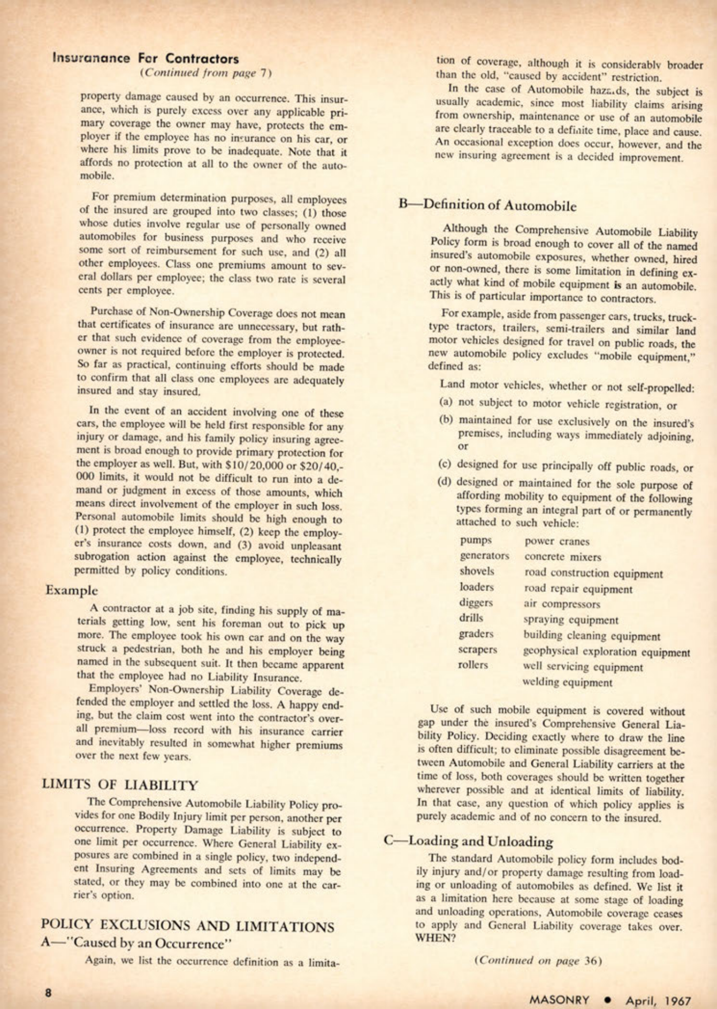 Masonry Magazine April 1967 Page. 8