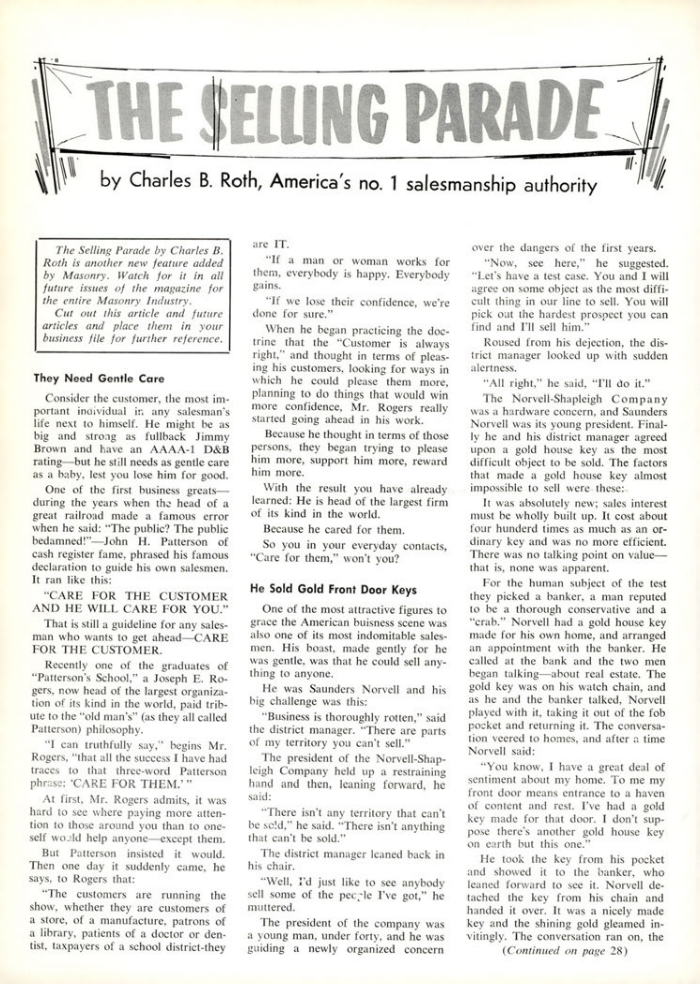 Masonry Magazine April 1967 Page. 10