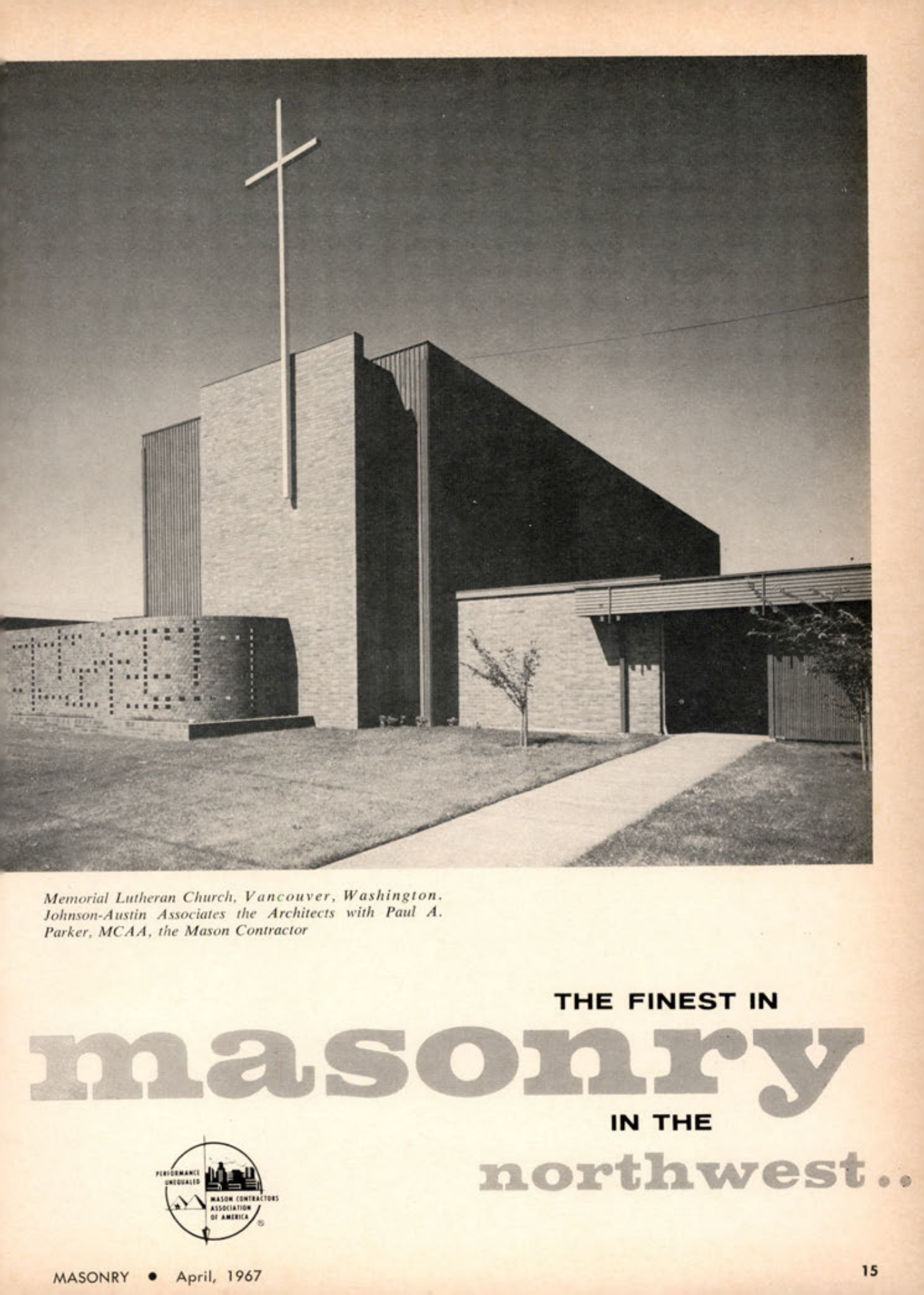 Masonry Magazine April 1967 Page. 15
