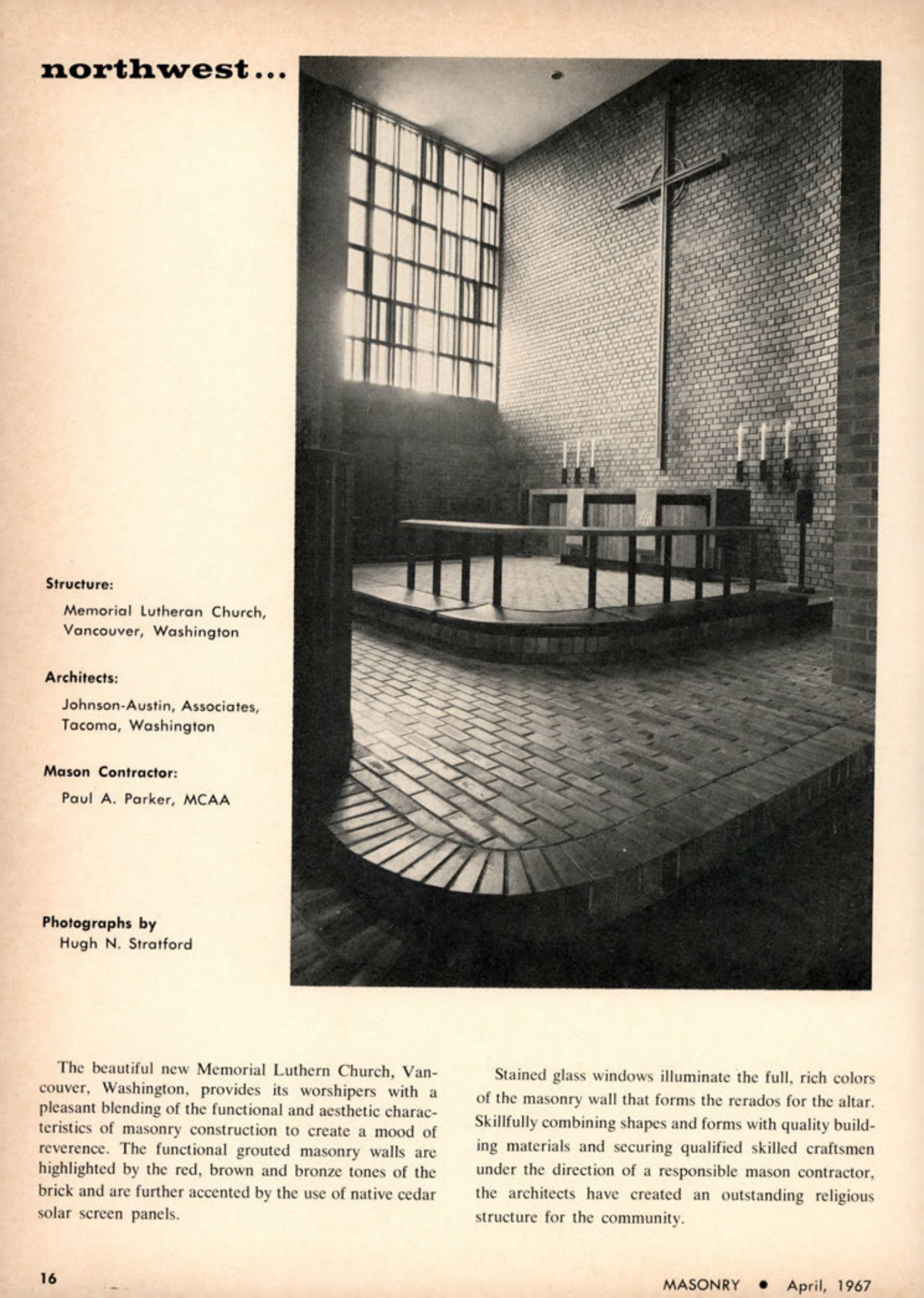 Masonry Magazine April 1967 Page. 16
