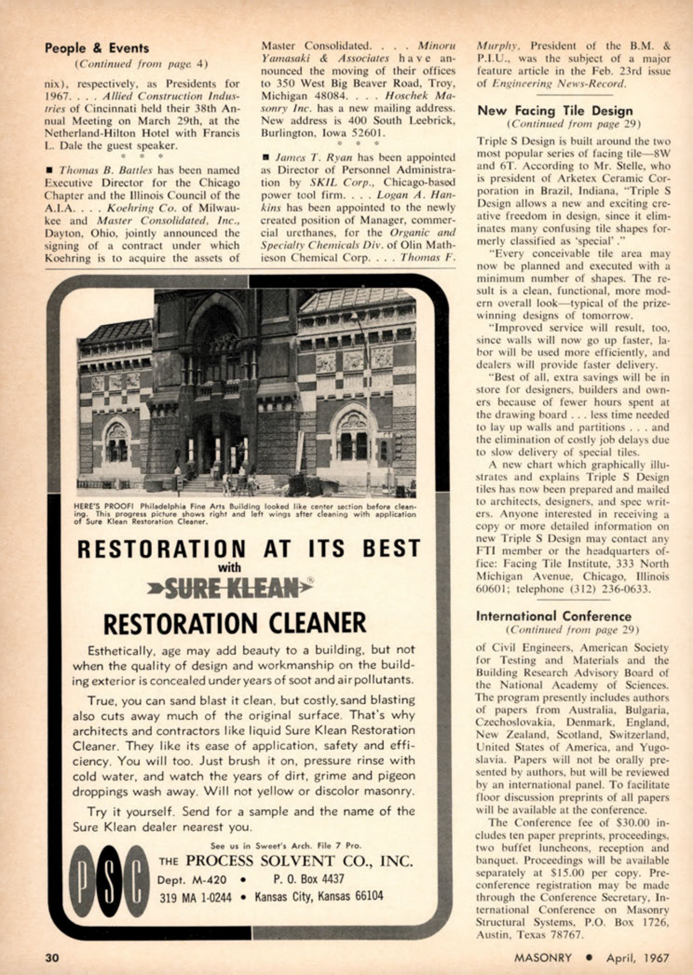 Masonry Magazine April 1967 Page. 30
