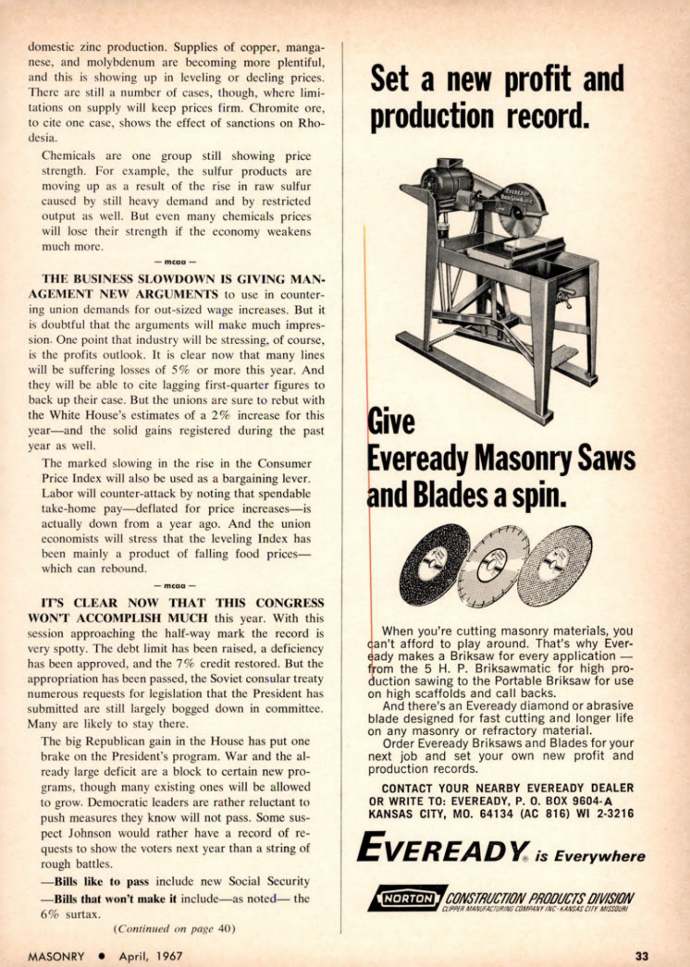Masonry Magazine April 1967 Page. 33