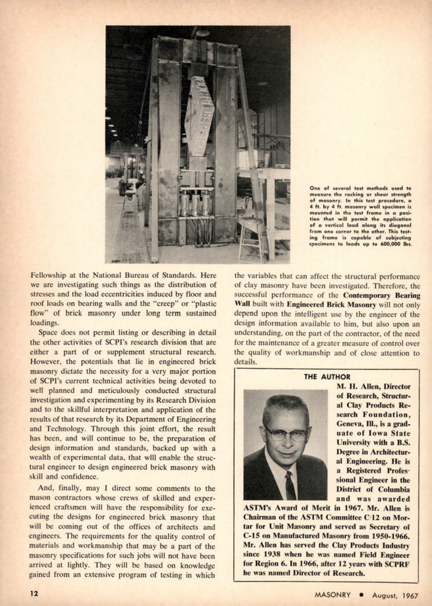 Masonry Magazine August 1967 Page. 12