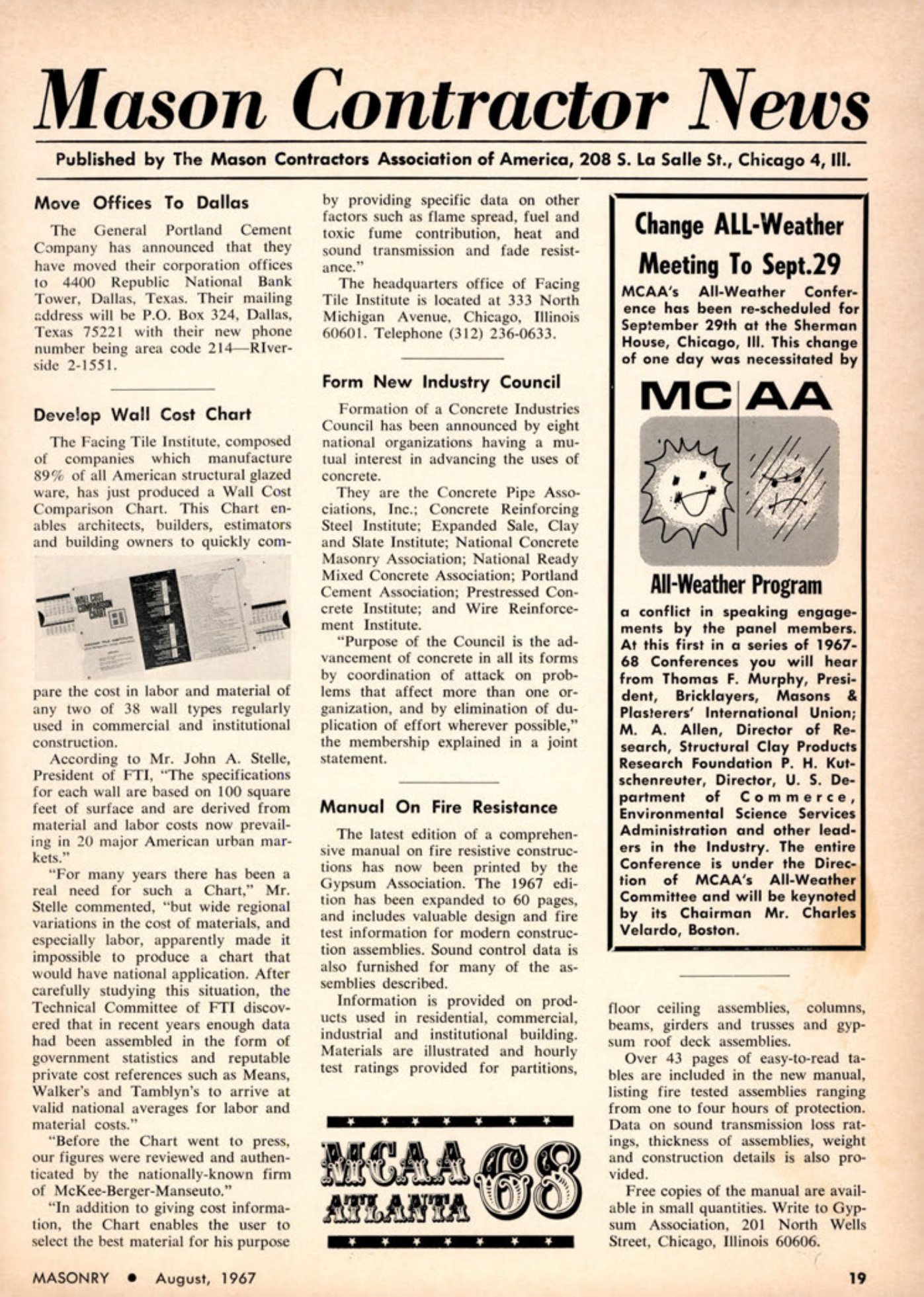 Masonry Magazine August 1967 Page. 23