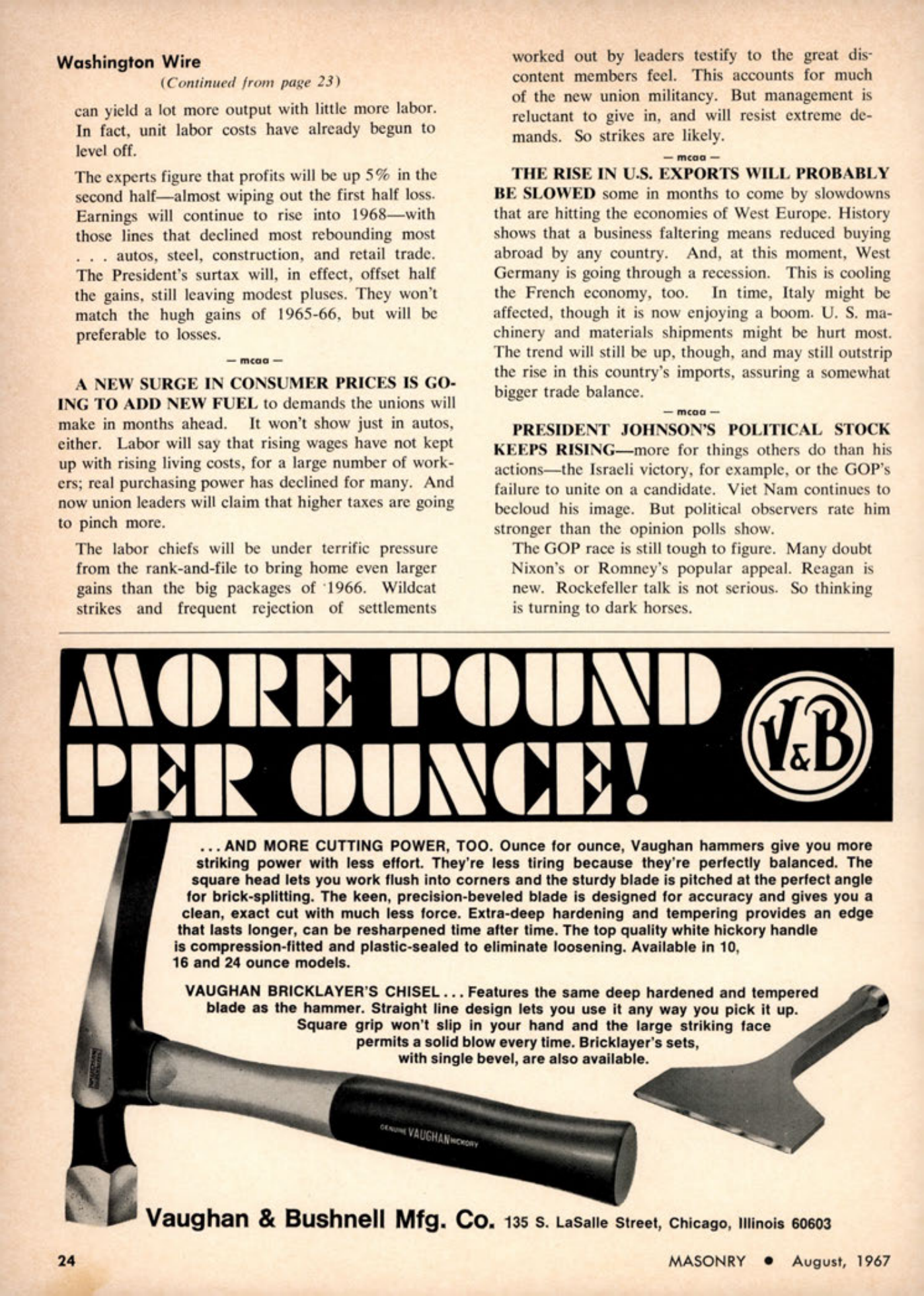 Masonry Magazine August 1967 Page. 28