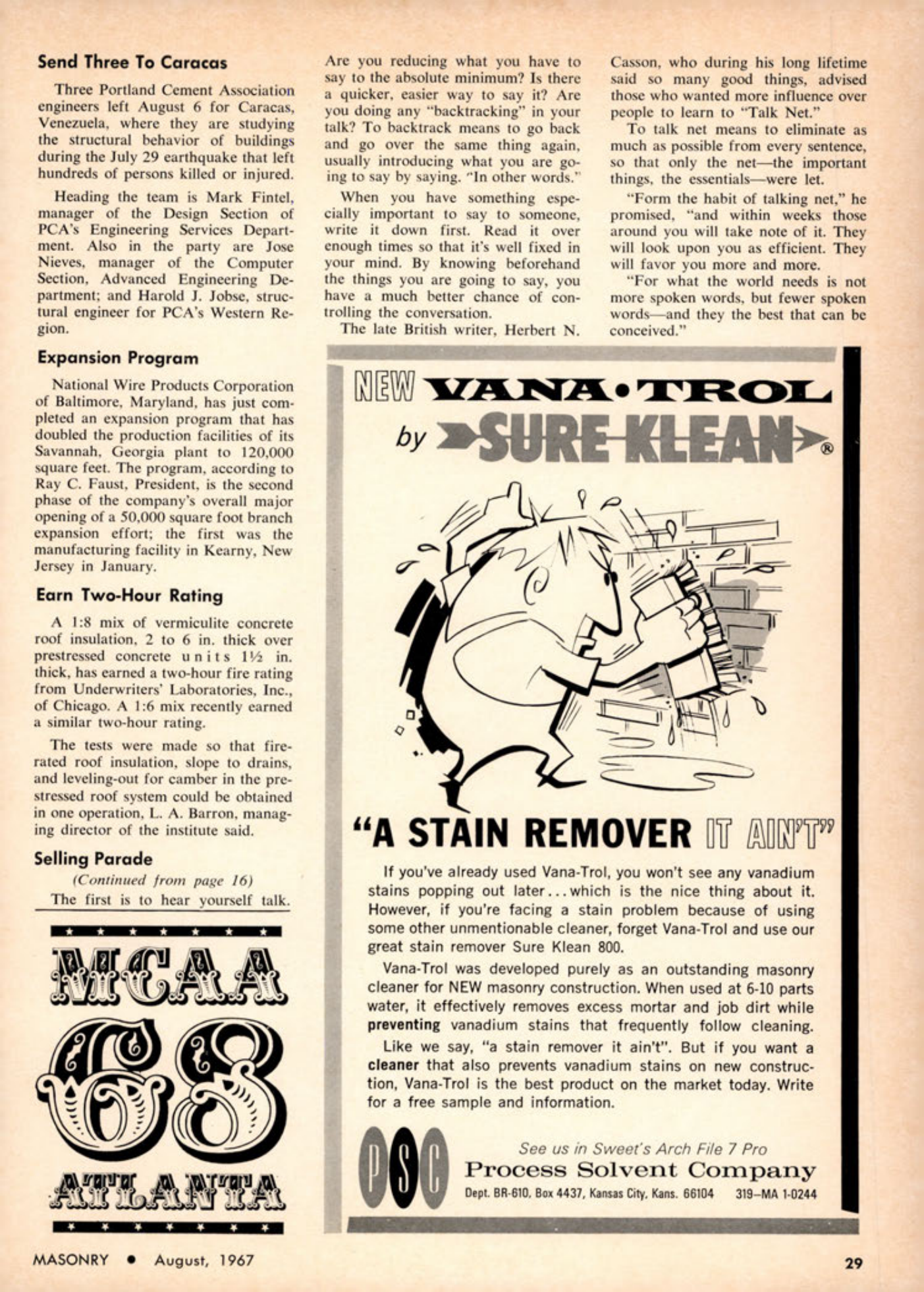 Masonry Magazine August 1967 Page. 33
