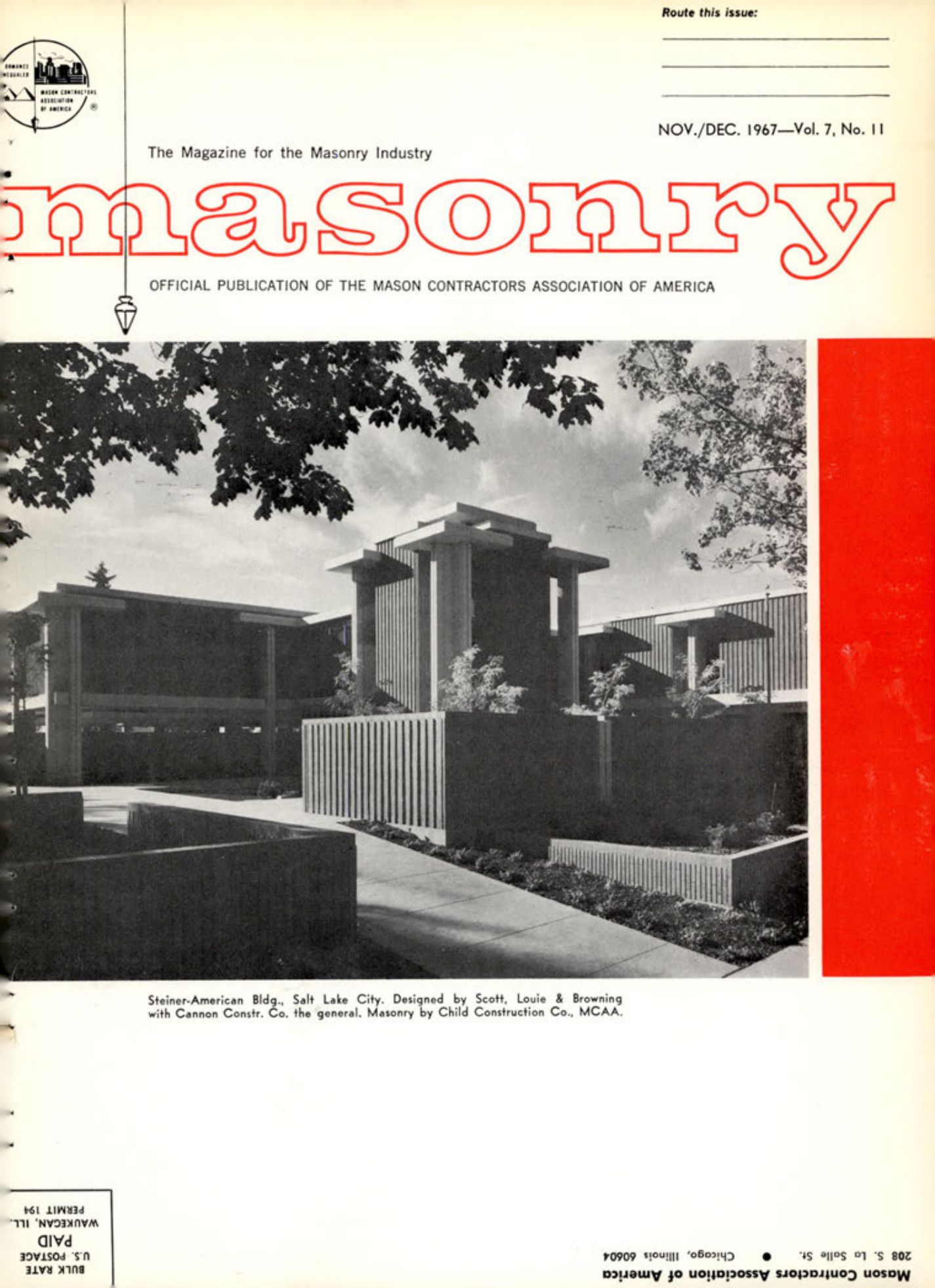 Masonry Magazine December 1967 Page. 1