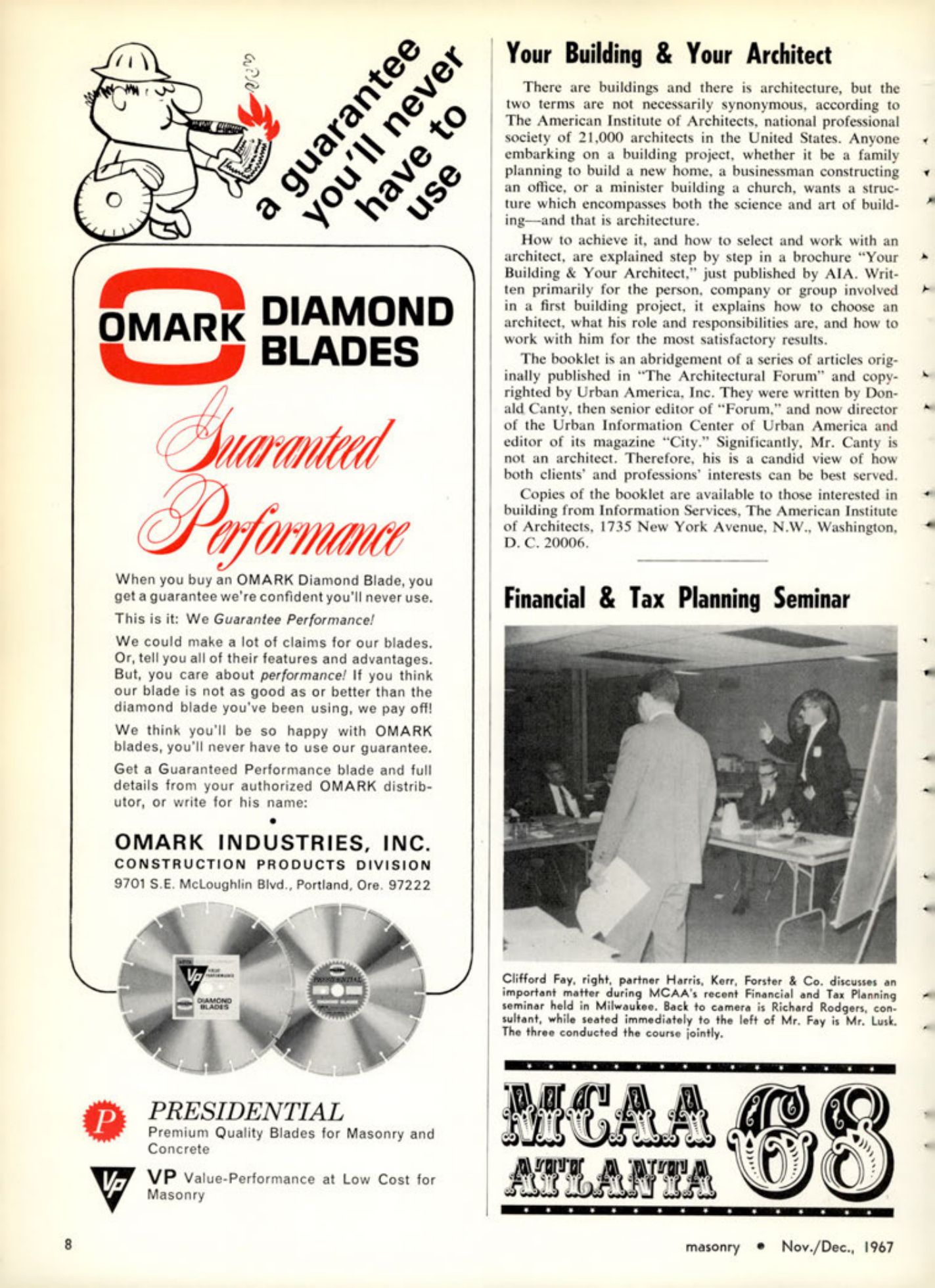 Masonry Magazine December 1967 Page. 8