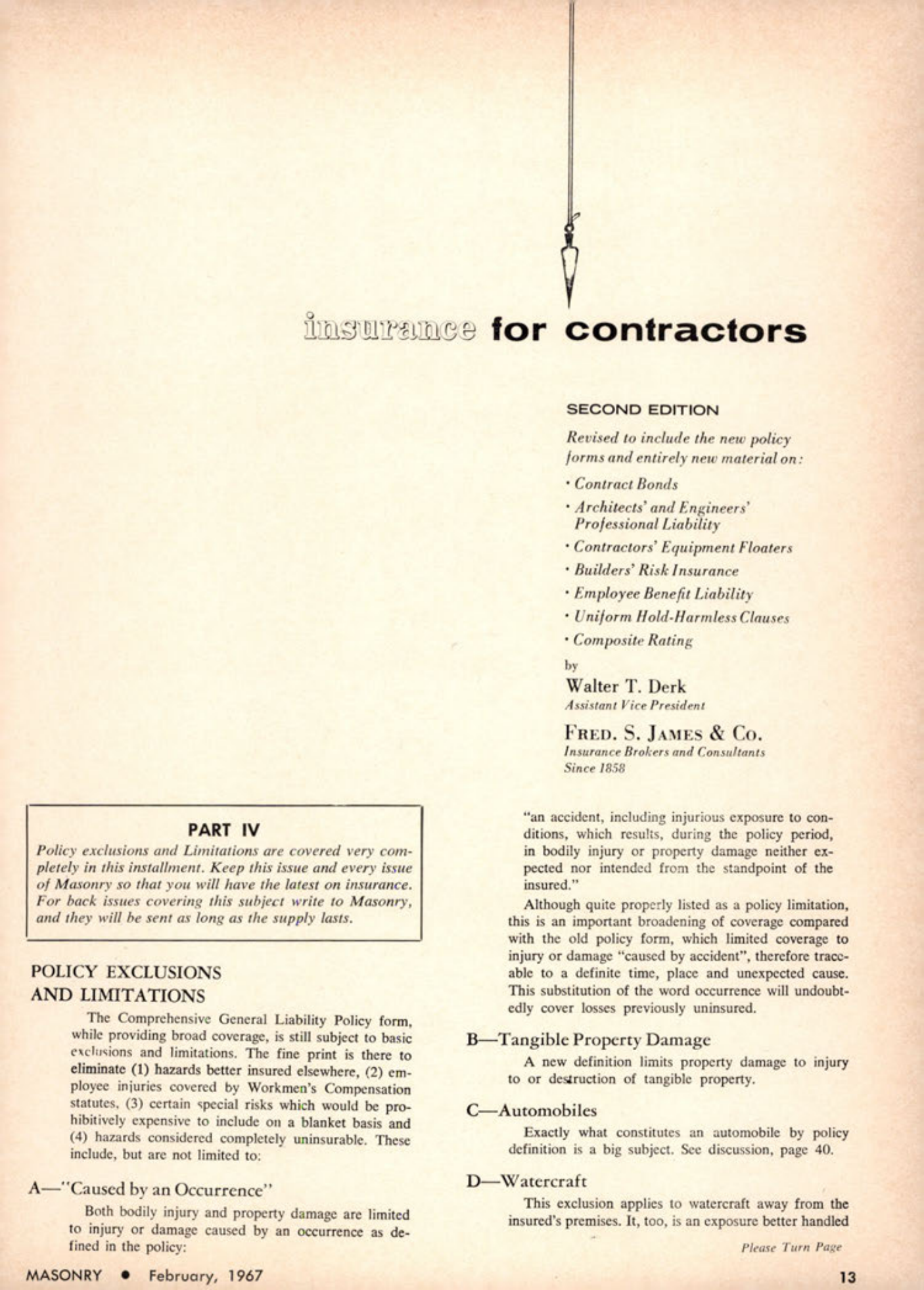 Masonry Magazine February 1967 Page. 13