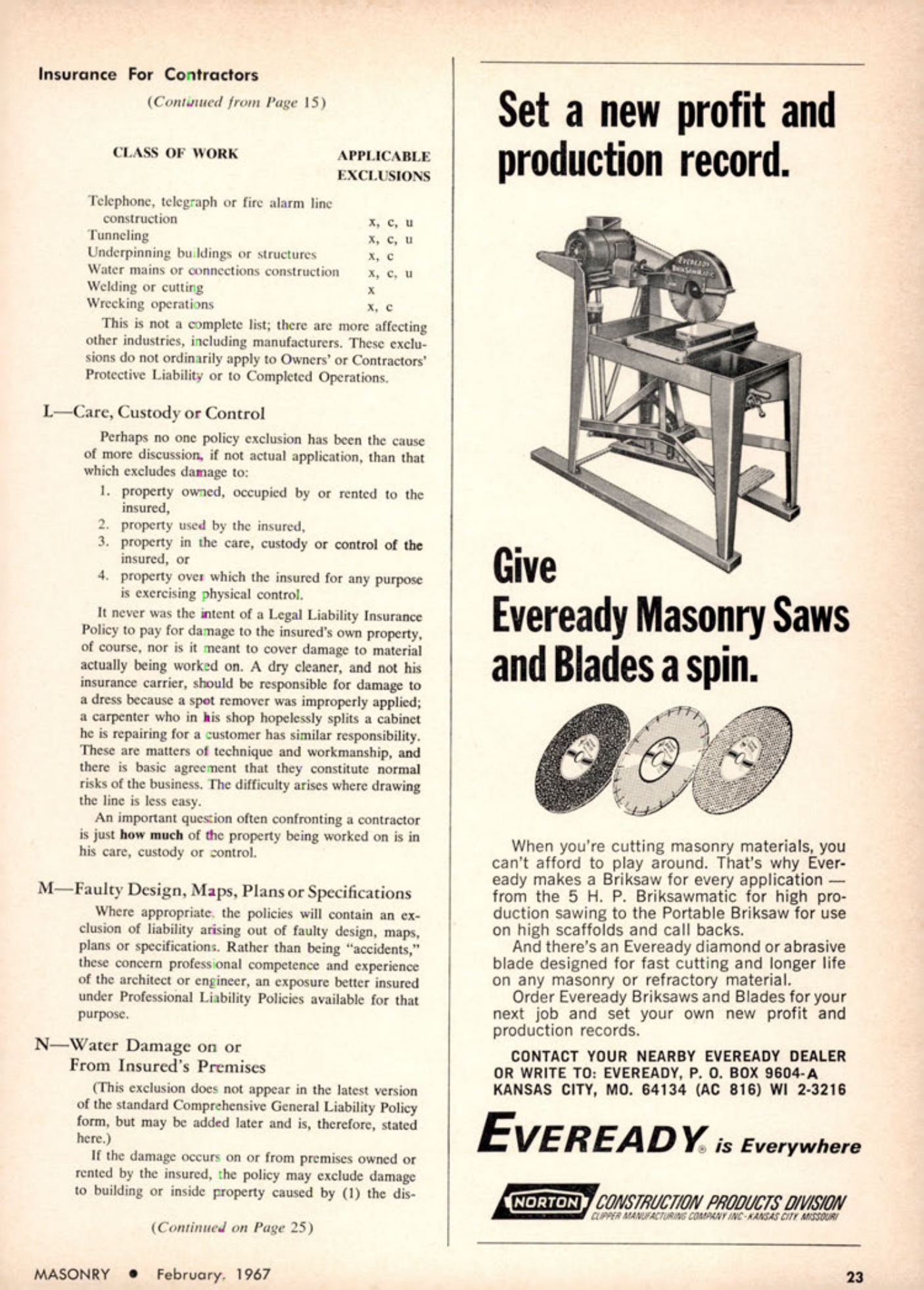 Masonry Magazine February 1967 Page. 23