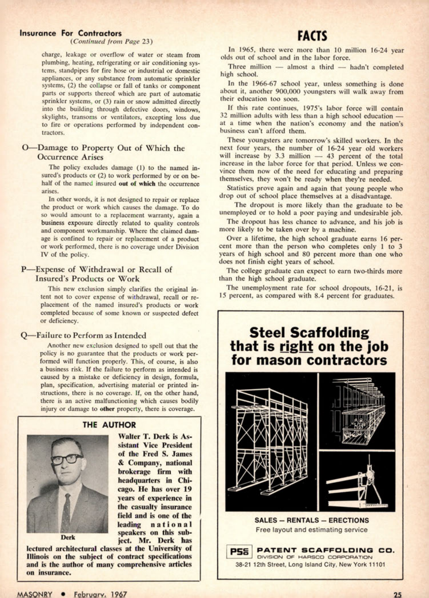 Masonry Magazine February 1967 Page. 25