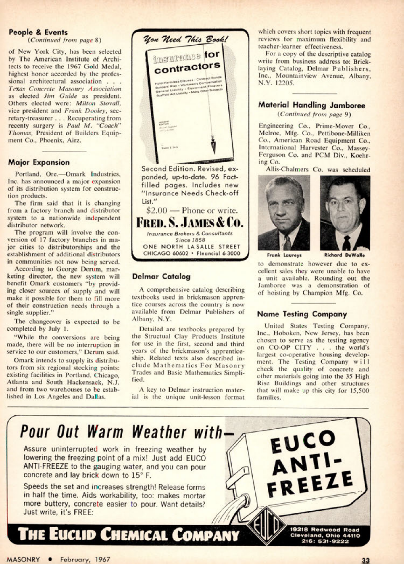 Masonry Magazine February 1967 Page. 33