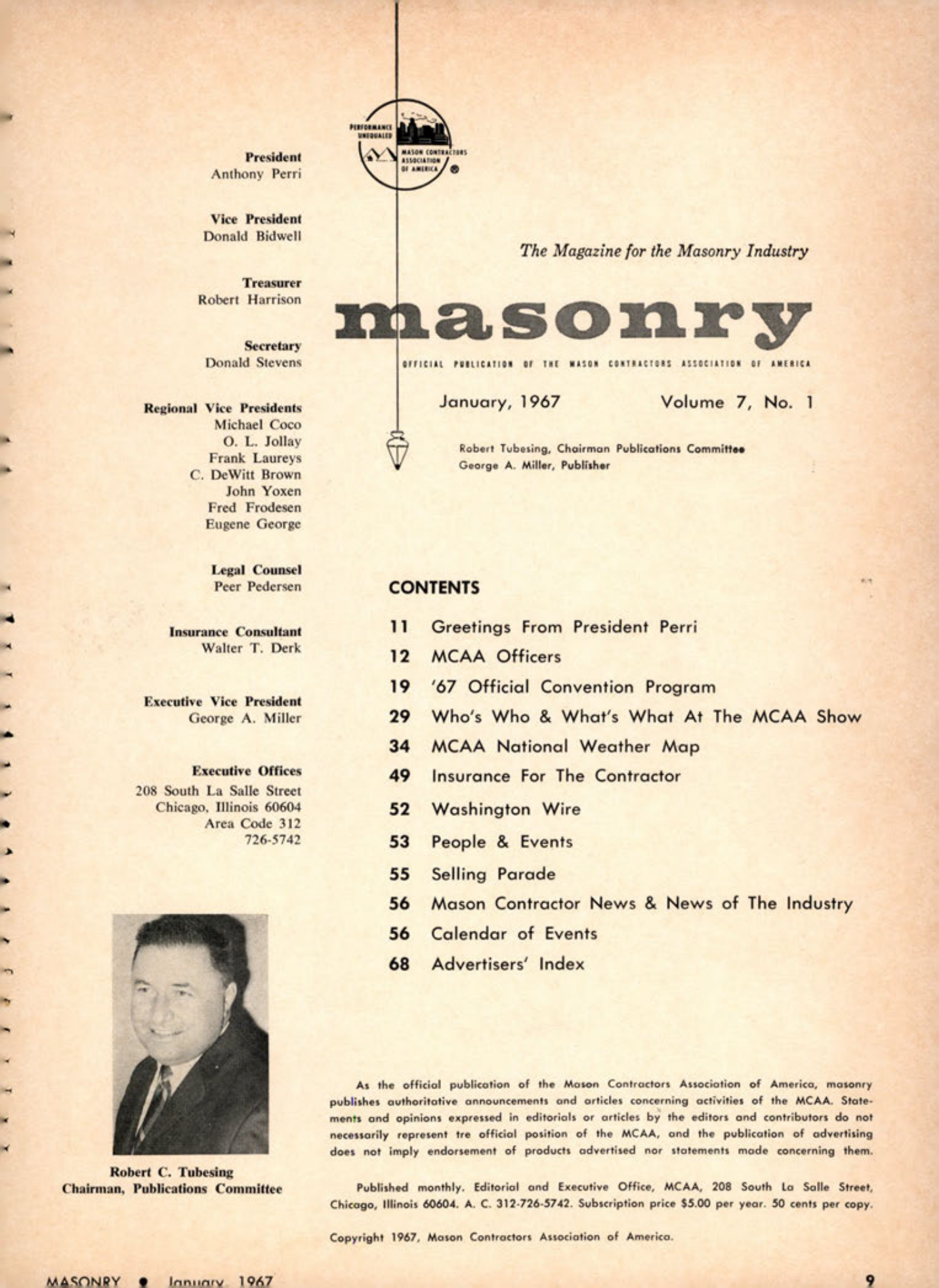 Masonry Magazine January 1967 Page. 9