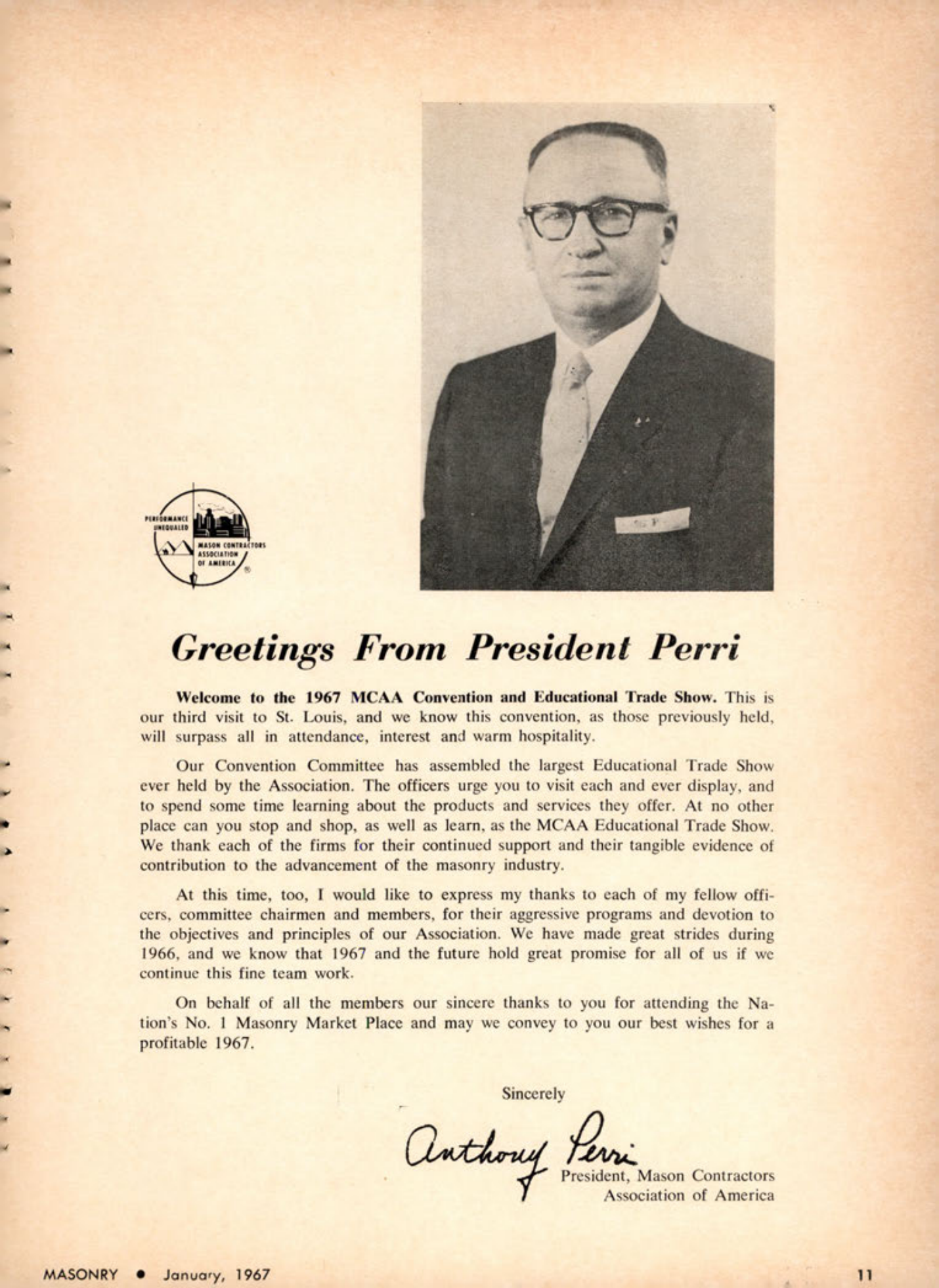 Masonry Magazine January 1967 Page. 11