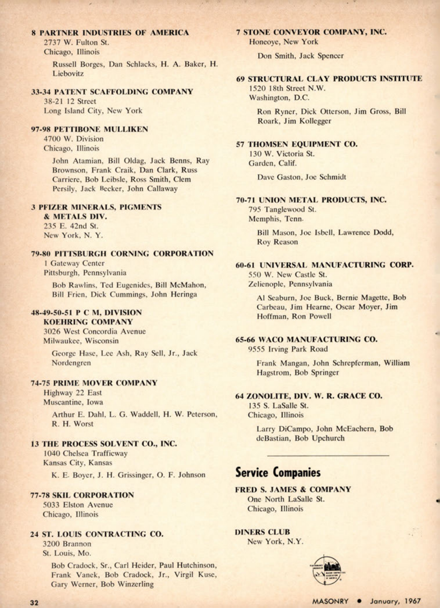 Masonry Magazine January 1967 Page. 32