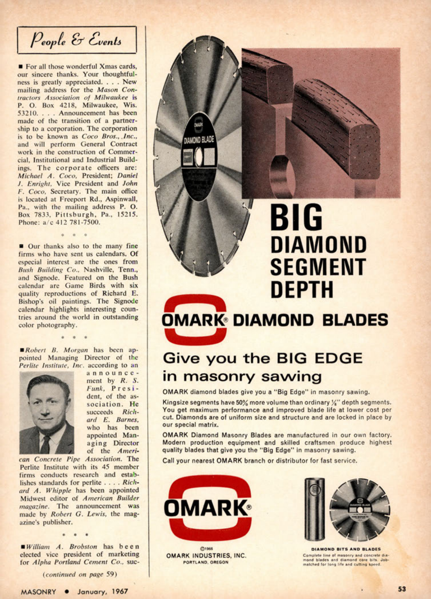 Masonry Magazine January 1967 Page. 53