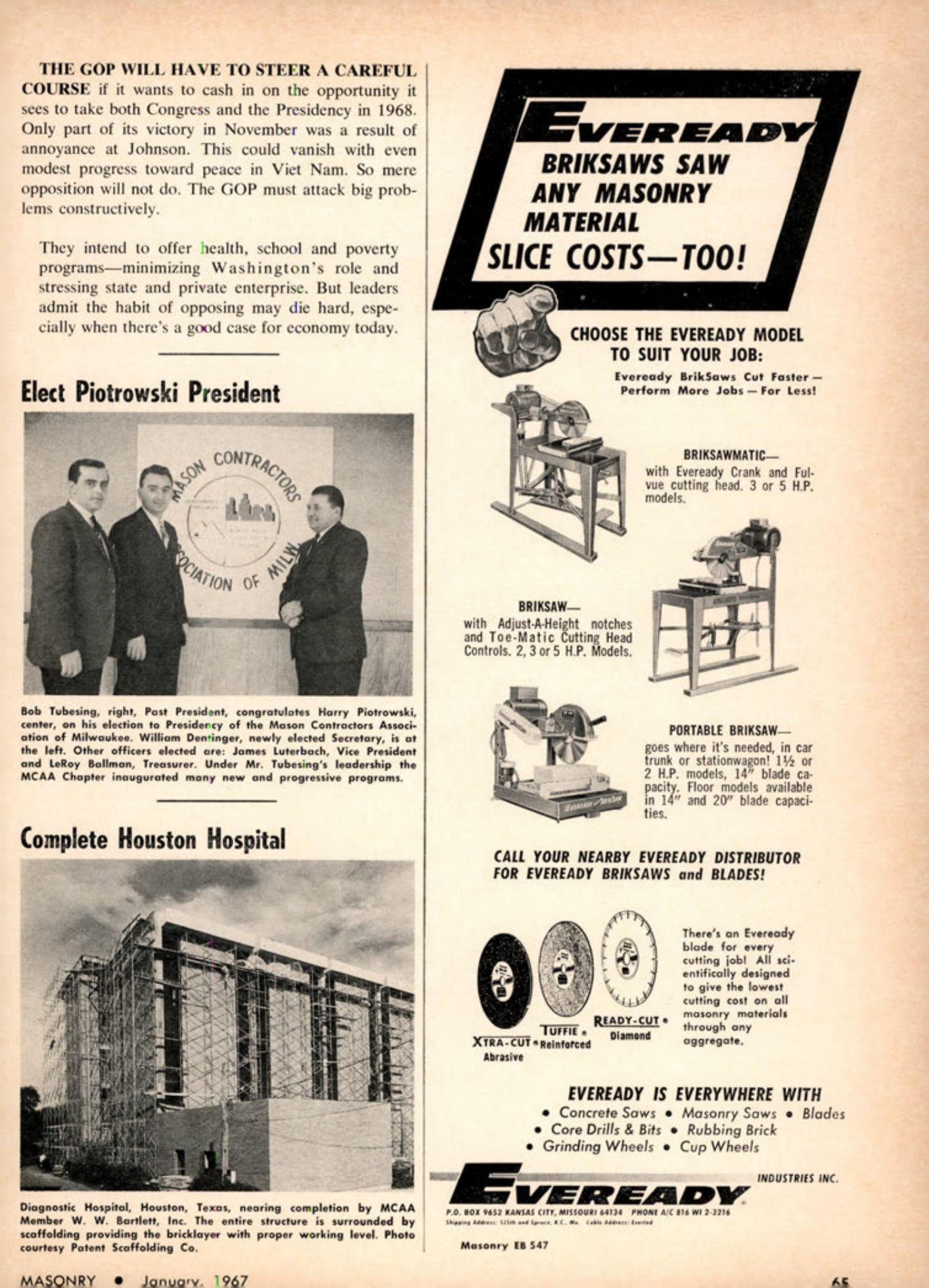 Masonry Magazine January 1967 Page. 65