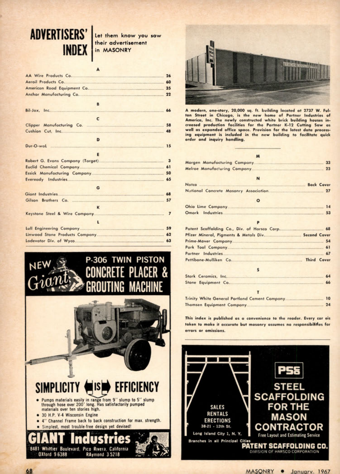 Masonry Magazine January 1967 Page. 68