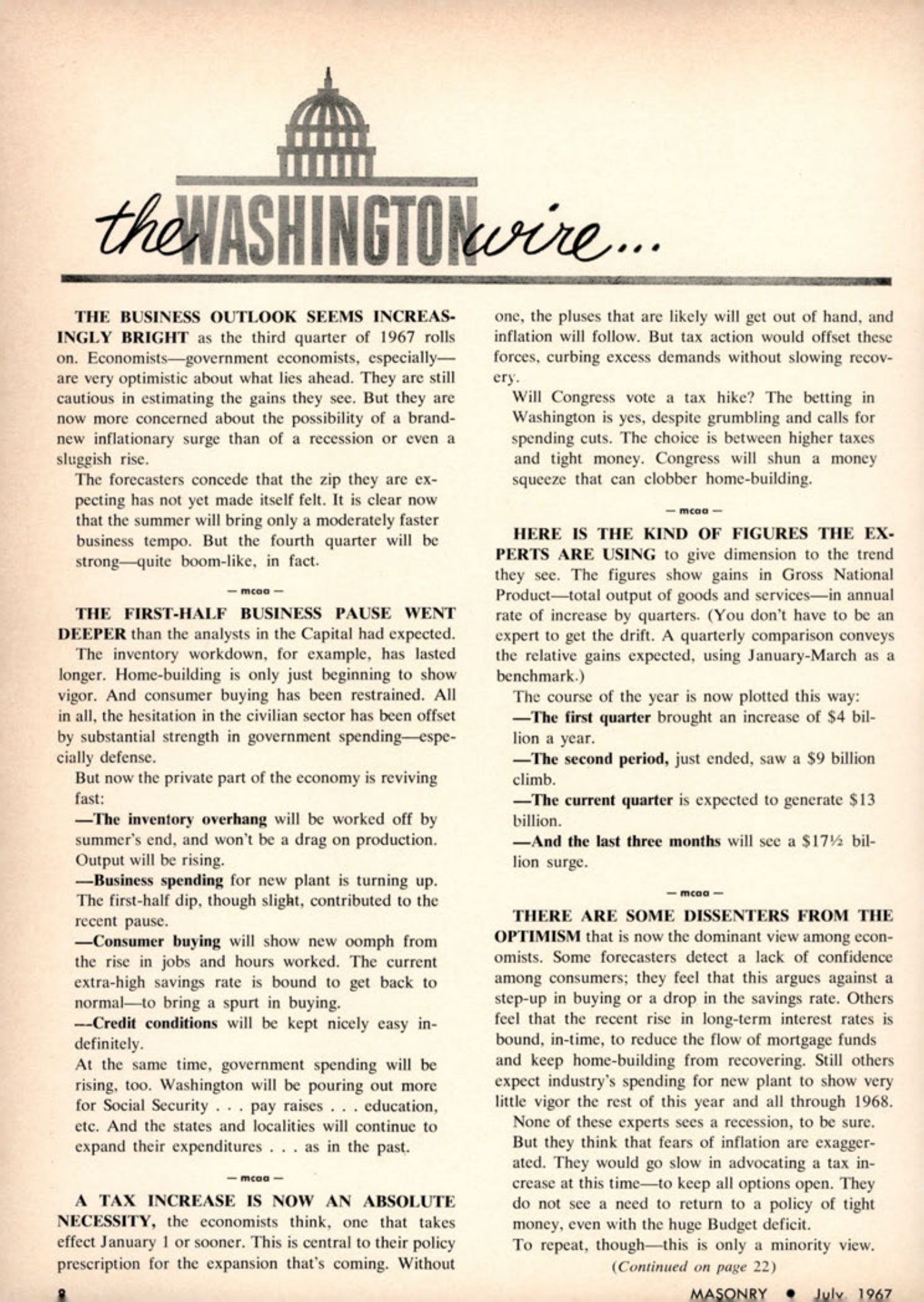 Masonry Magazine July 1967 Page. 8