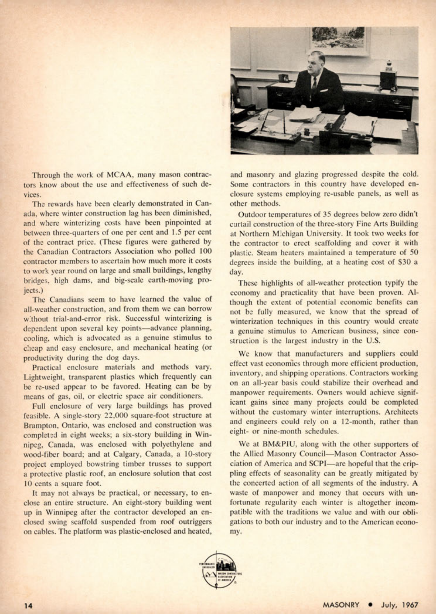 Masonry Magazine July 1967 Page. 14