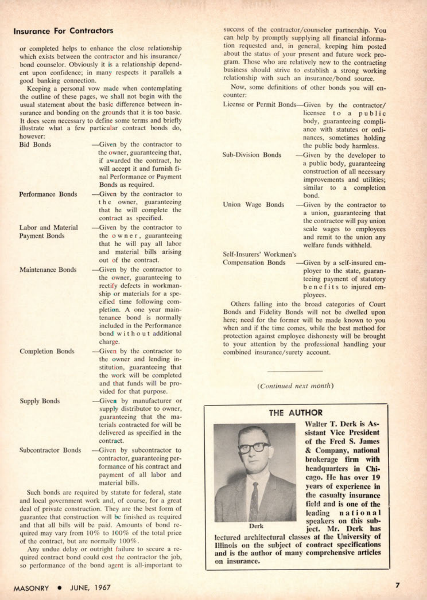 Masonry Magazine June 1967 Page. 7