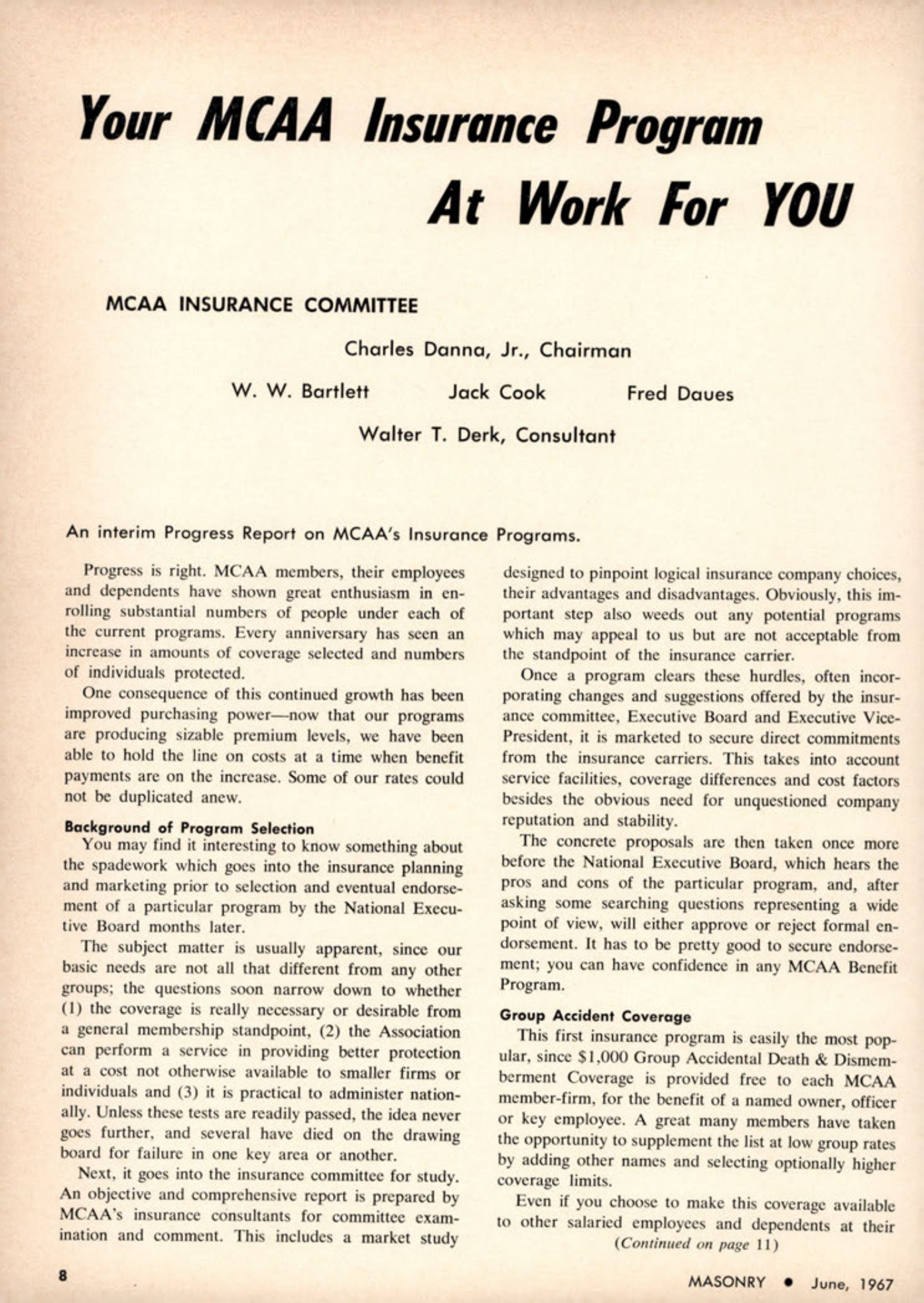Masonry Magazine June 1967 Page. 8