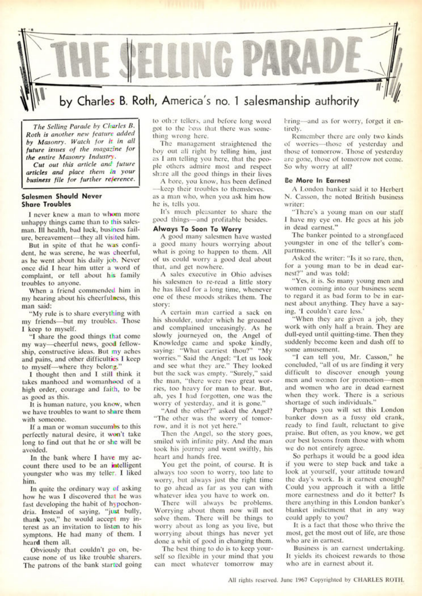 Masonry Magazine June 1967 Page. 15