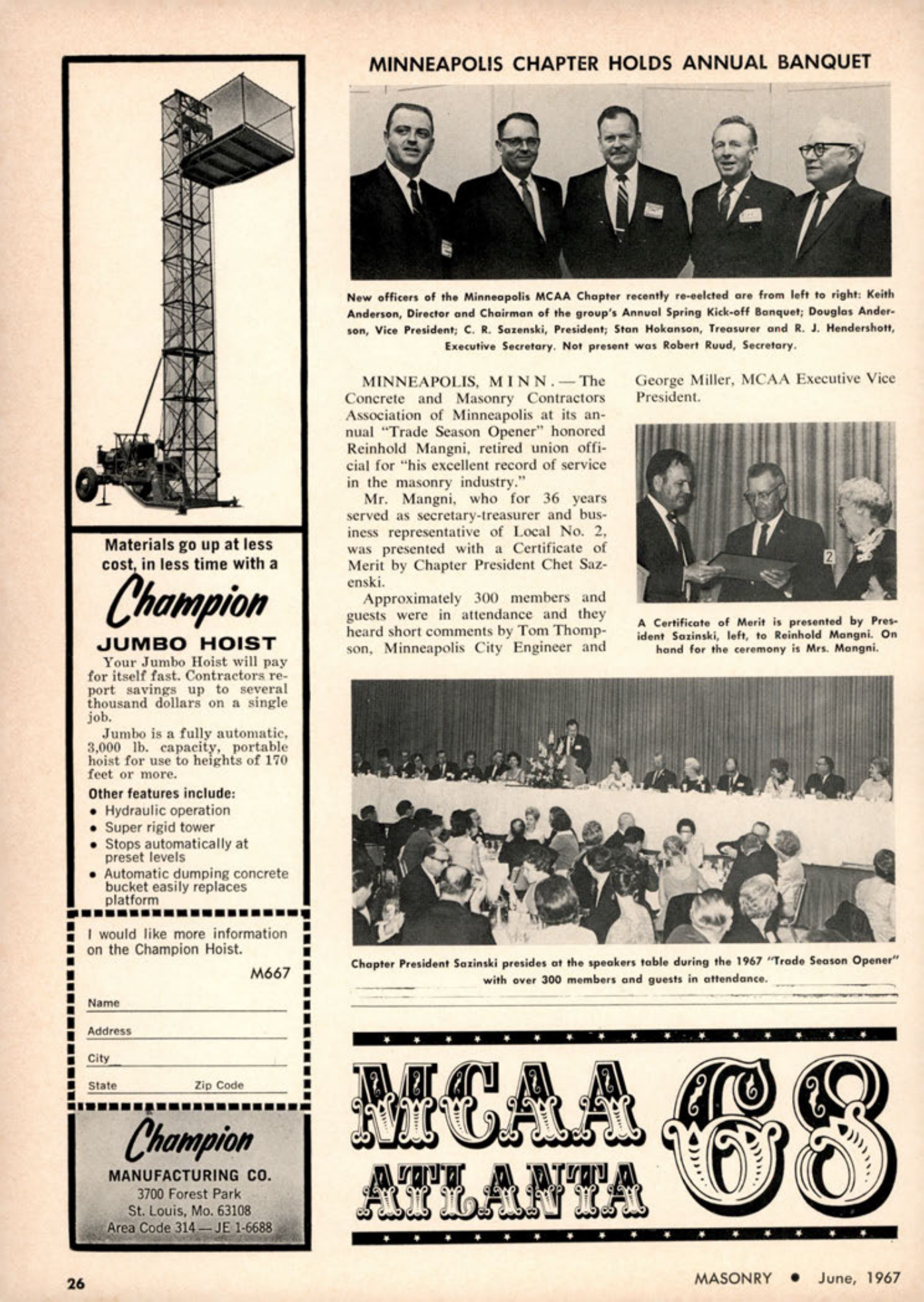 Masonry Magazine June 1967 Page. 28