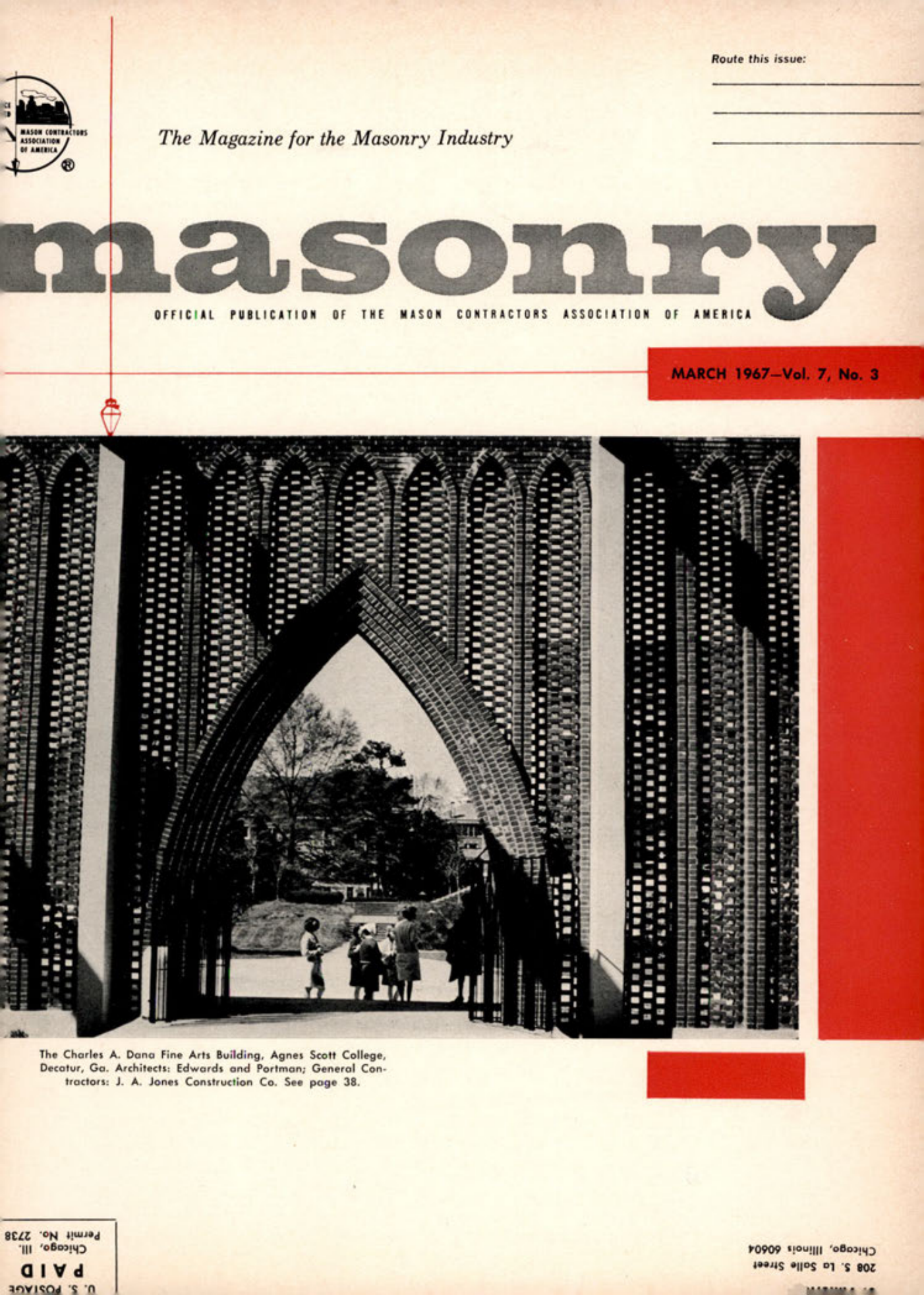 Masonry Magazine March 1967 Page. 1