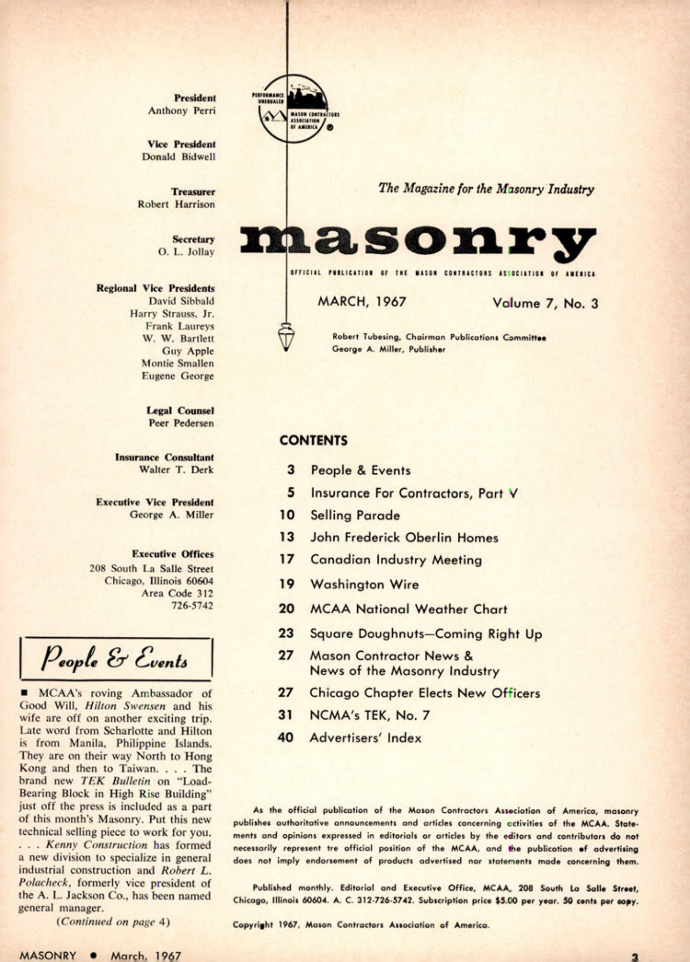 Masonry Magazine March 1967 Page. 3