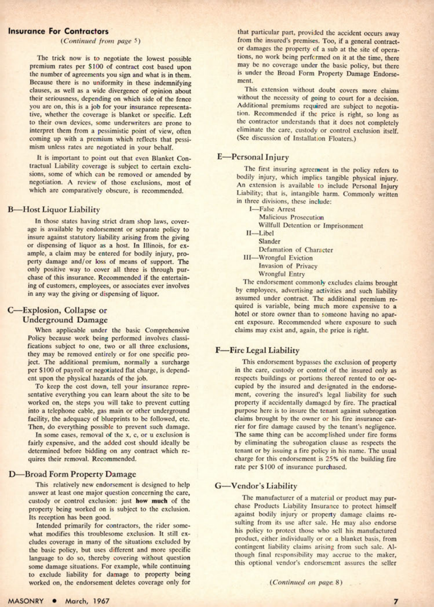 Masonry Magazine March 1967 Page. 7