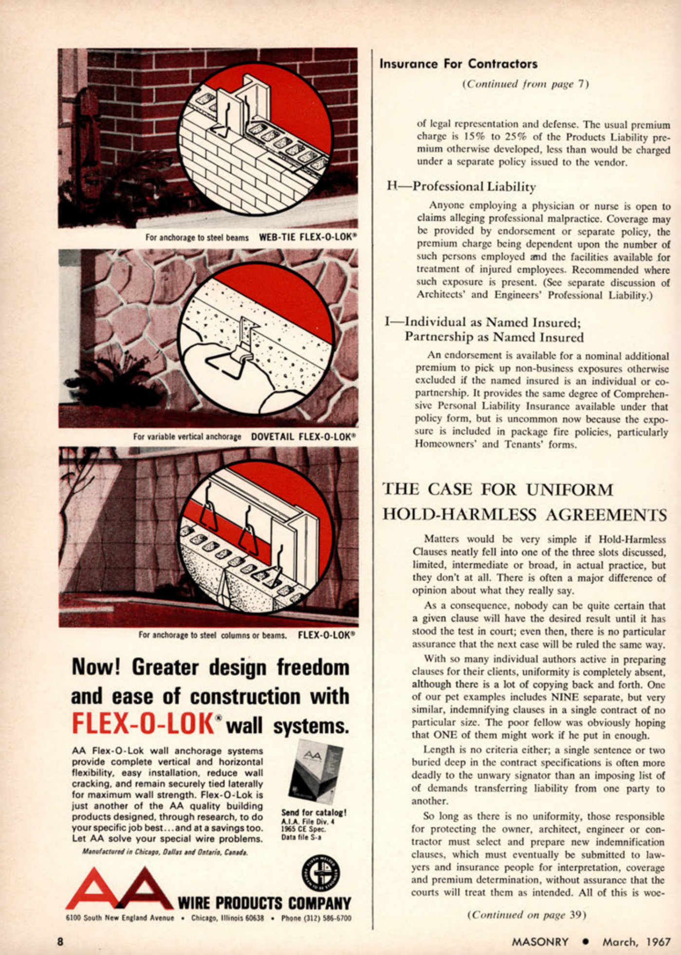 Masonry Magazine March 1967 Page. 8