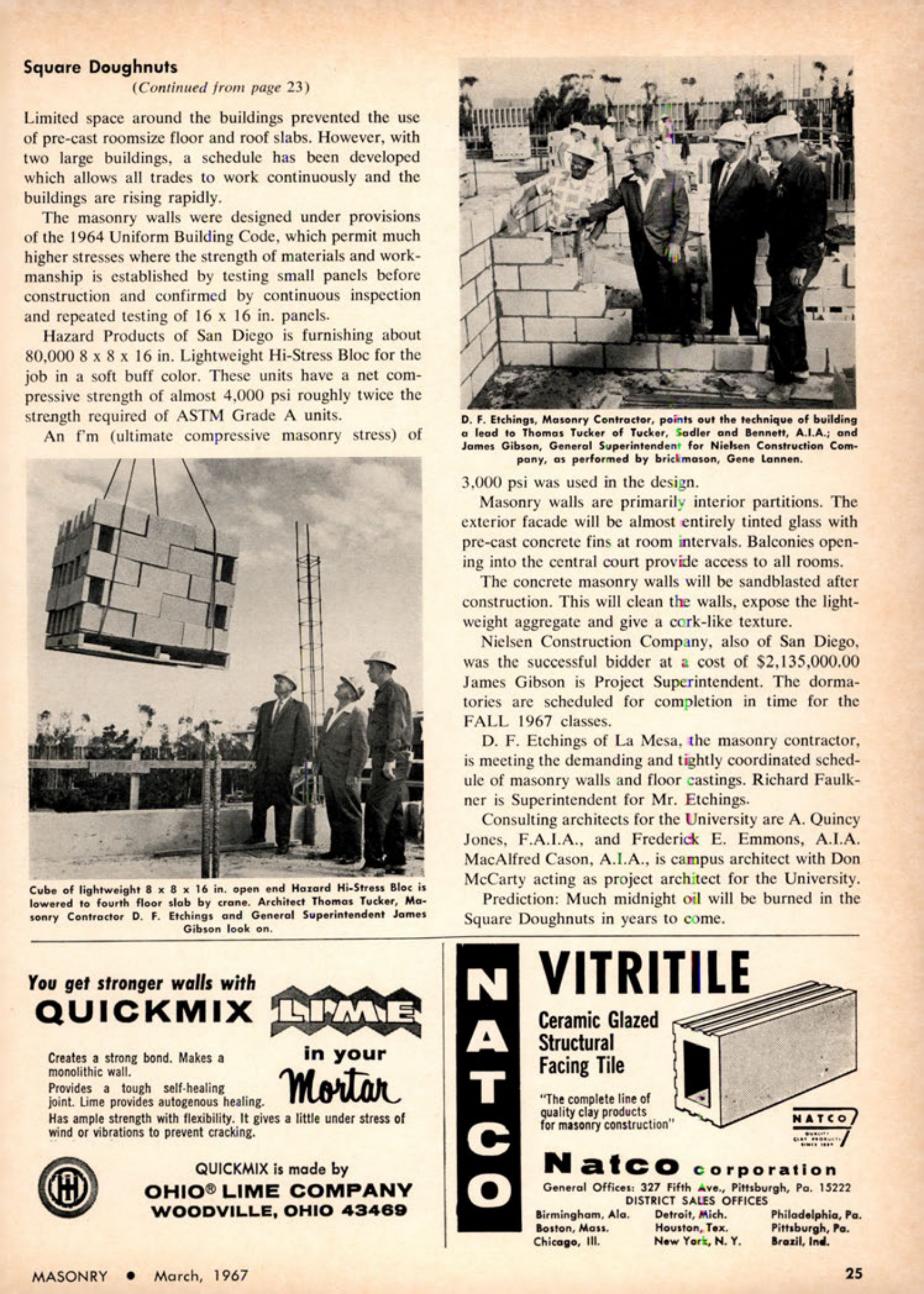 Masonry Magazine March 1967 Page. 25