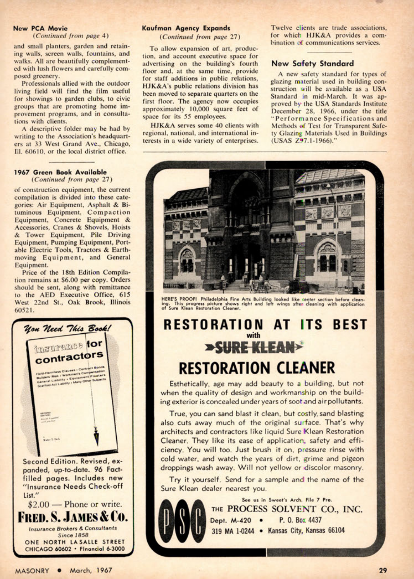 Masonry Magazine March 1967 Page. 29